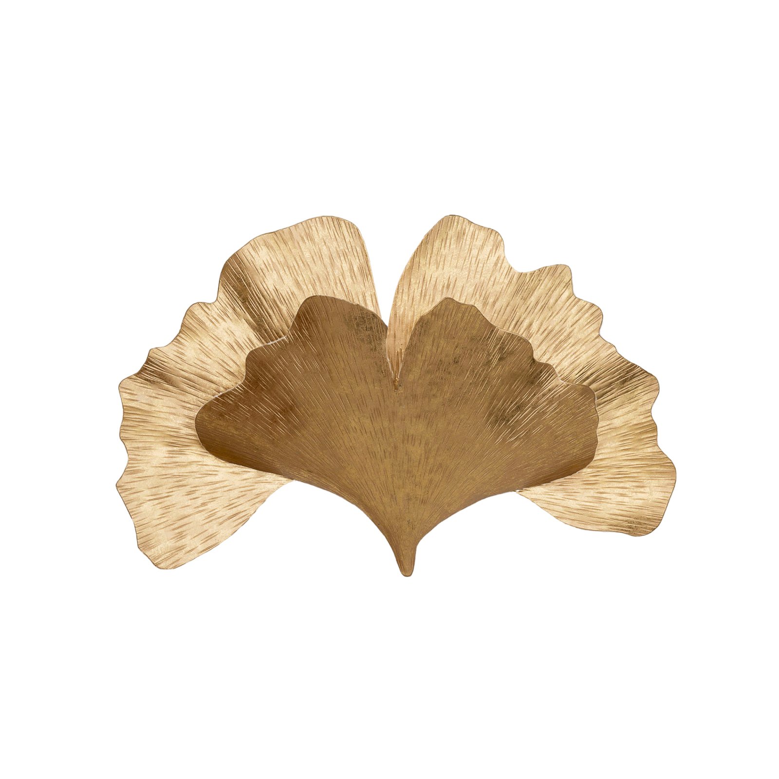 Nástěnné svítidlo Ginkgo, zlatá barva, šířka 38 cm, železo