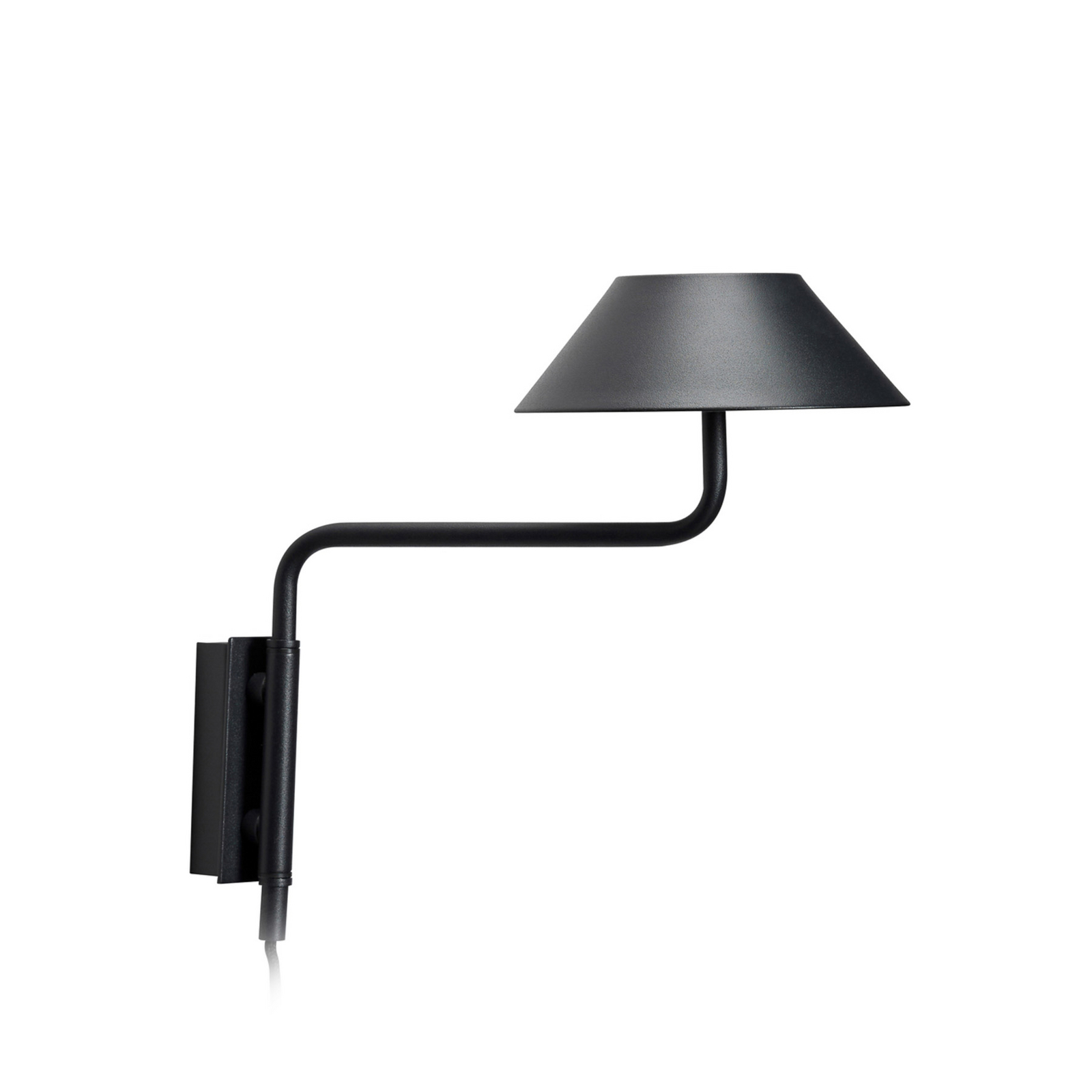 LED-Wandleuchte COVER, schwarz, Ausladung 30 cm, Metall