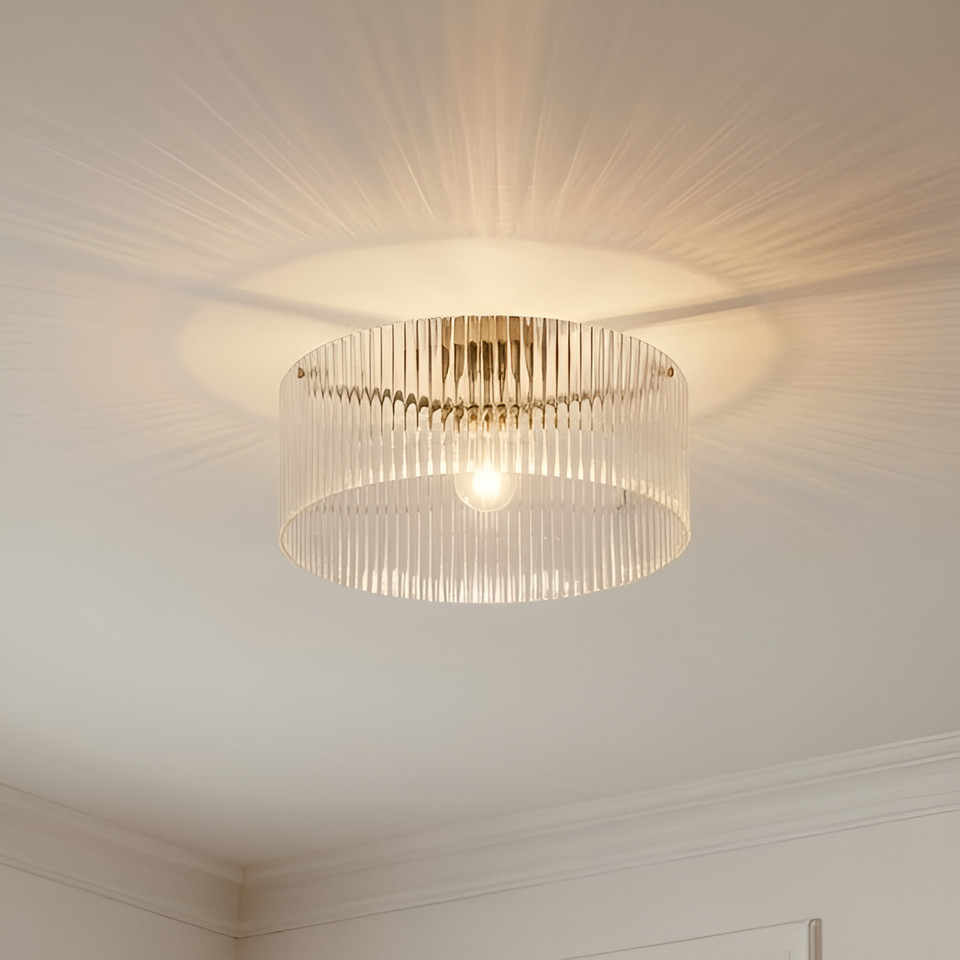 Lucande Meritt taklampa, transparent från Lucande