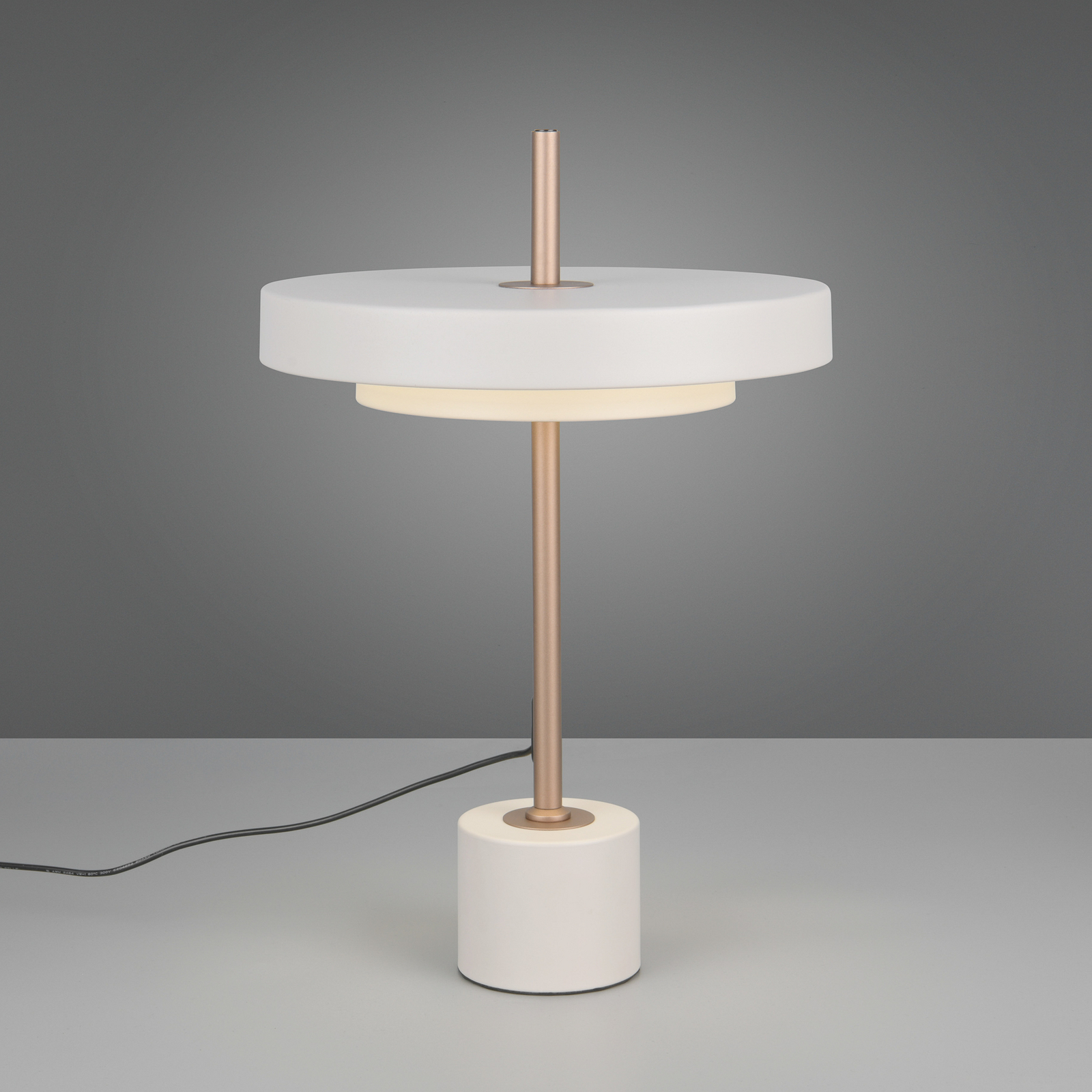 Lampada LED da tavolo Keaton, grigio chiaro, altezza 45 cm, metallo, CCT Lampada LED da tavolo Keaton, grigio chiaro, altezza 45 cm, metallo, CCT