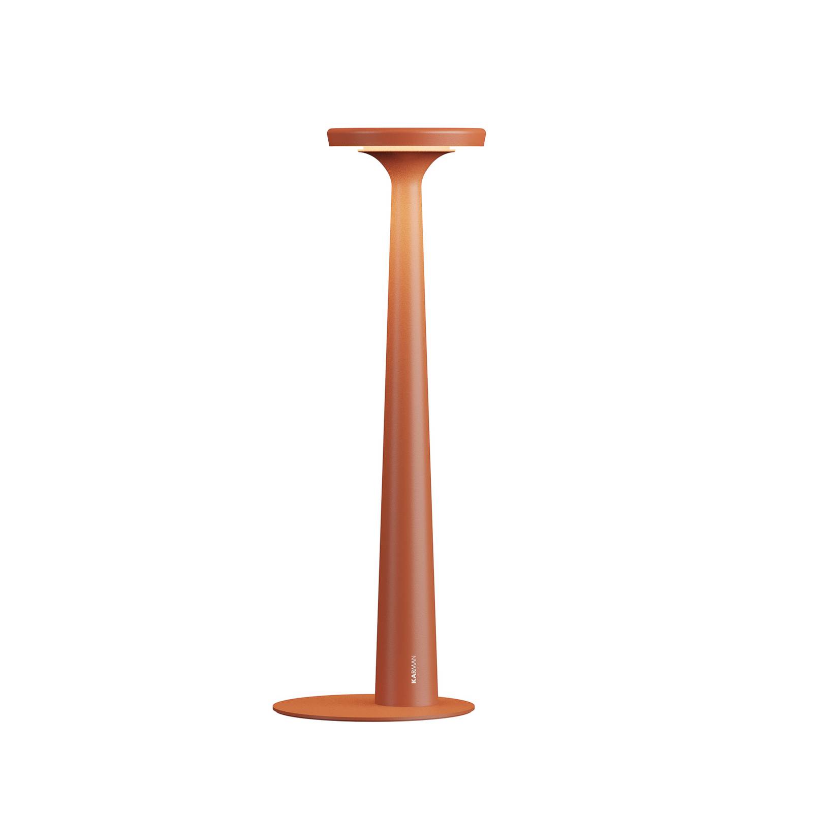 Karman LED-Akku-Tischleuchte Papiria, rot matt, CCT