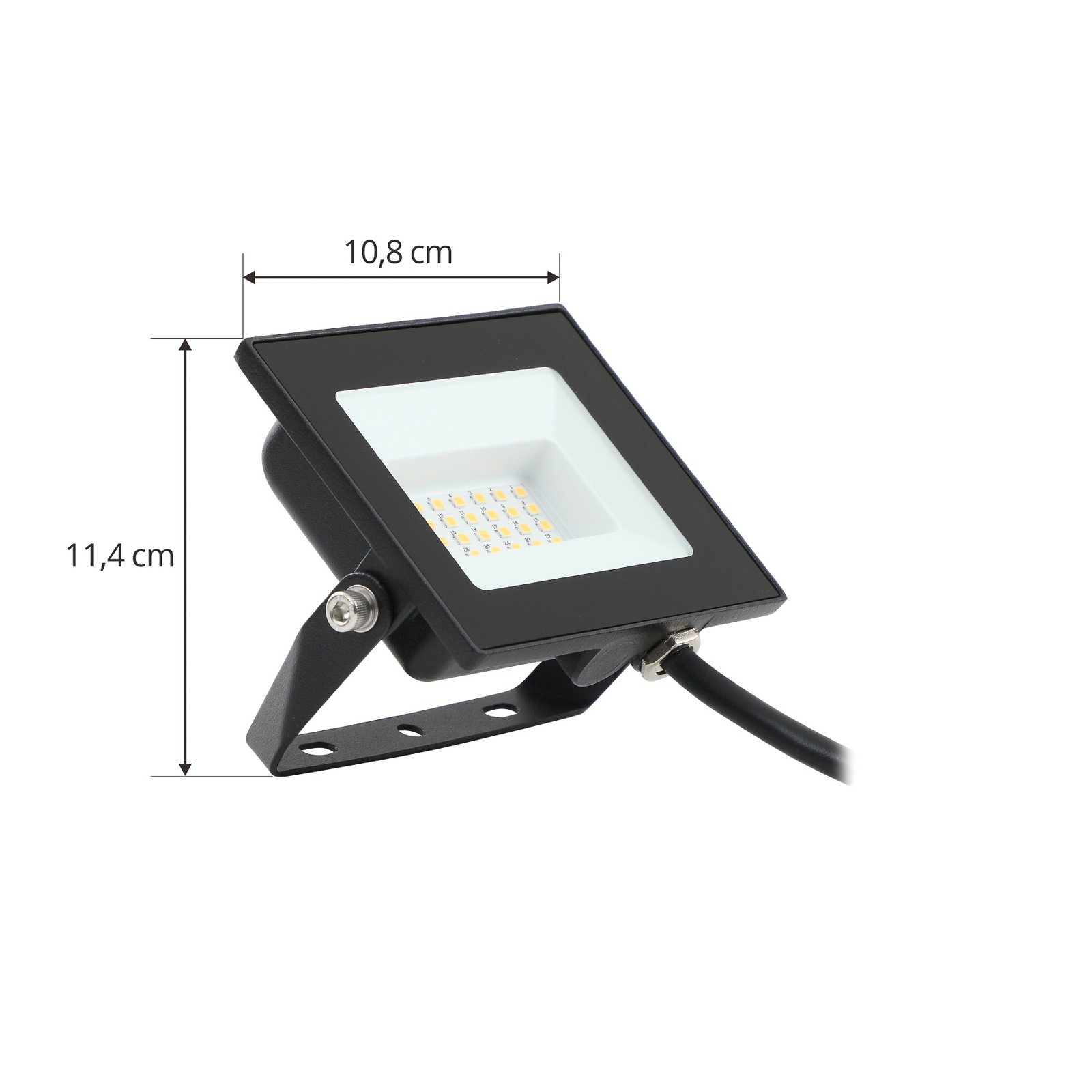 Prios Faretto da esterno a LED Maikel, 20W, metallo, set da 2