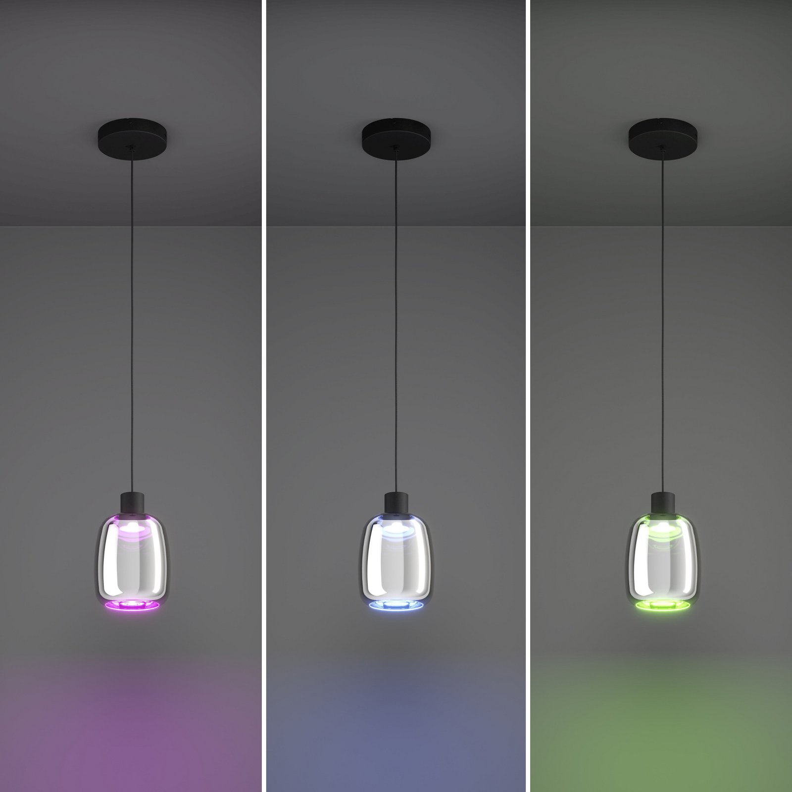 EGLO connect LED pendant light Molochio-Z, 1-bulb, black