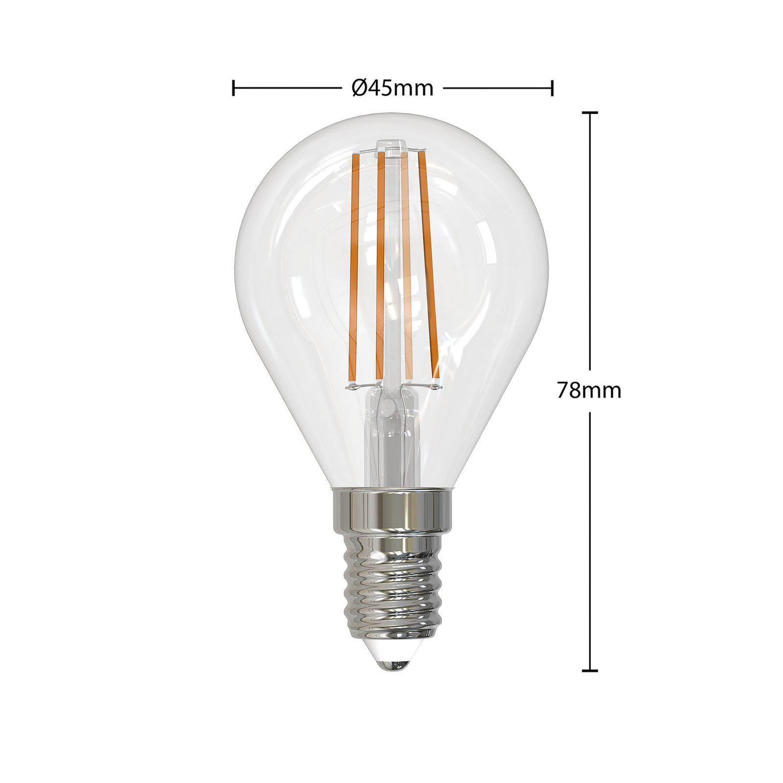 Ampoule LED à fil E14 4 W 2 700 K goutte dim x2