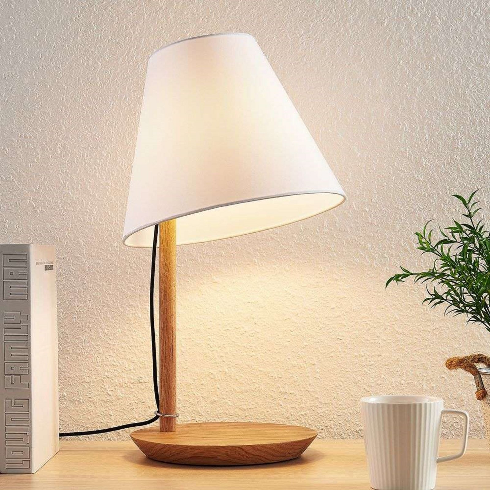 Jinda Bordslampa White/Wood - Lucande