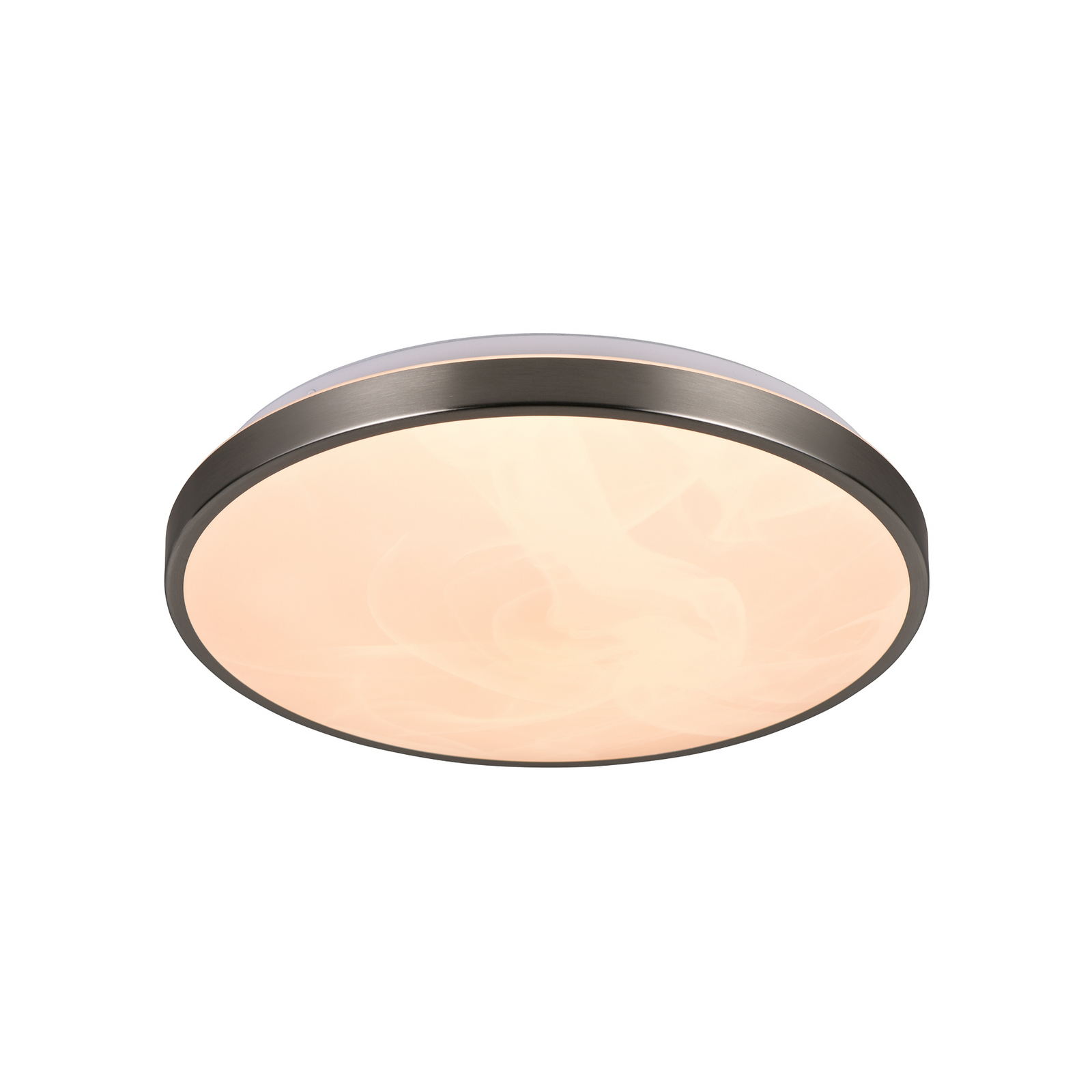 LED griestu lampa „Fena“, matēts niķelis, Ø 38 cm, metāls, IP44 LED griestu lampa „Fena“, matēts niķelis, Ø 38 cm, metāls, IP44
