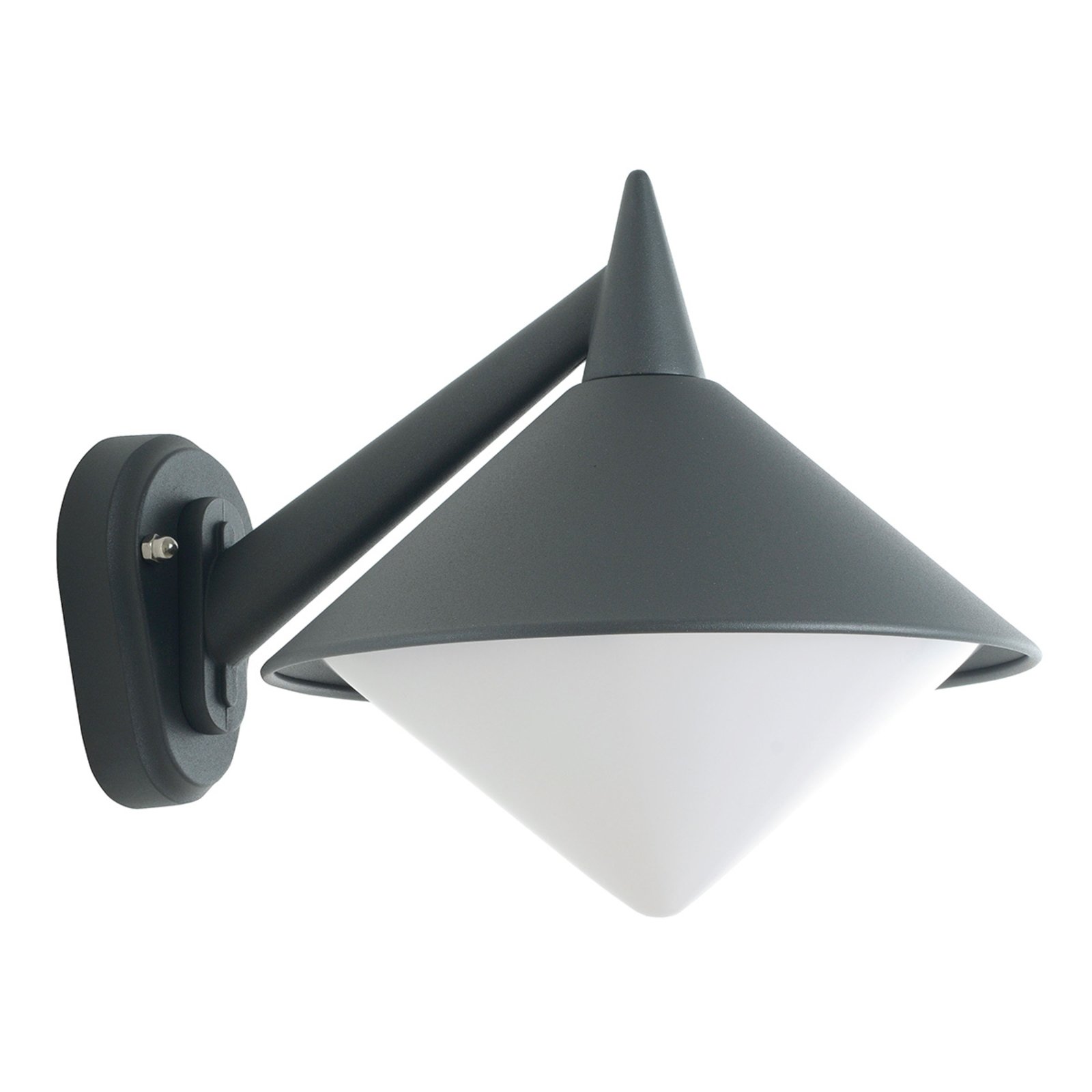 Seawater resistant outdoor wall light Liara, graphite