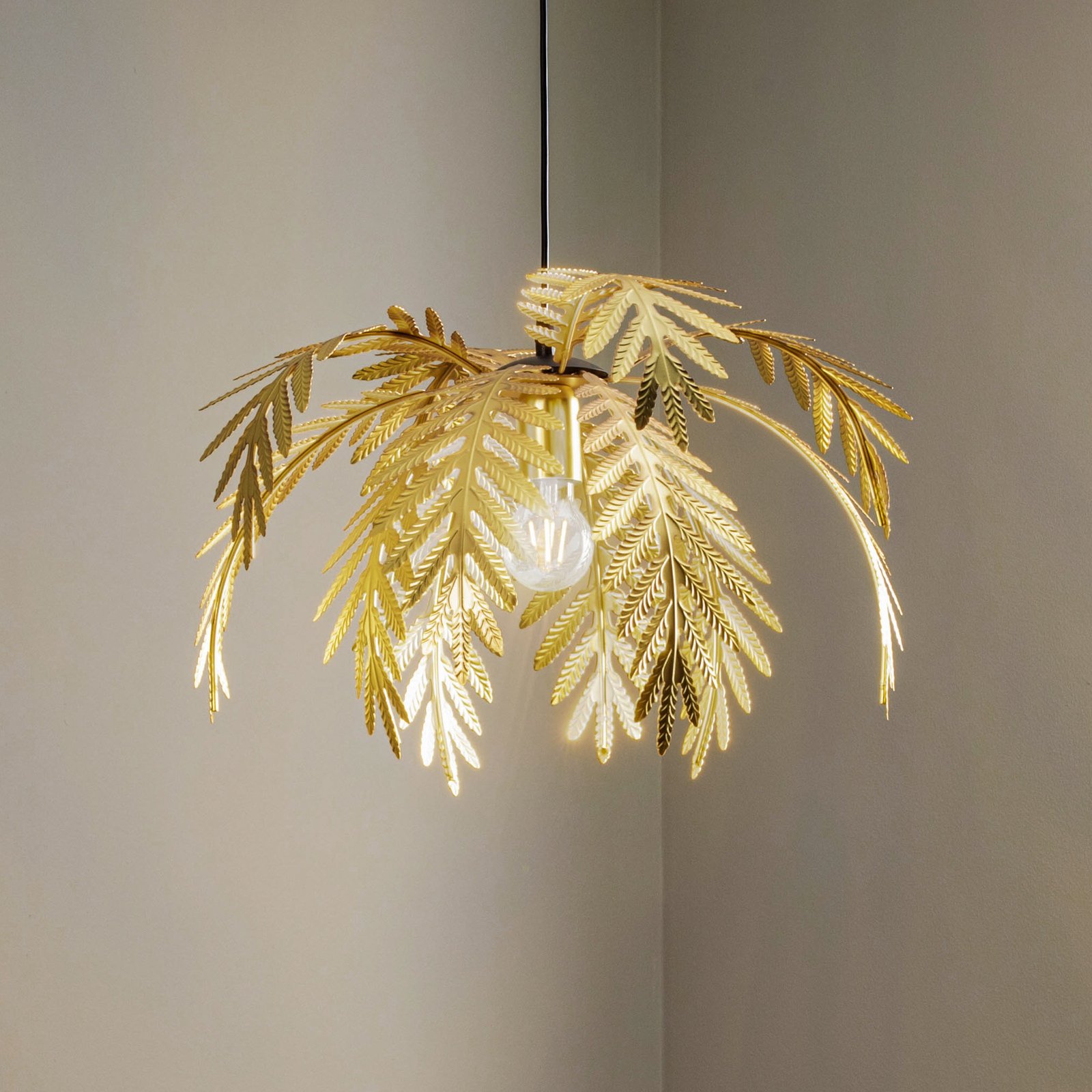 Függő lámpa Dubai, pálma dekoráció, Ø 50 cm, arany
