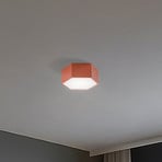 LED-taklampe Libre, terrakottafarget, stål, 3000 K