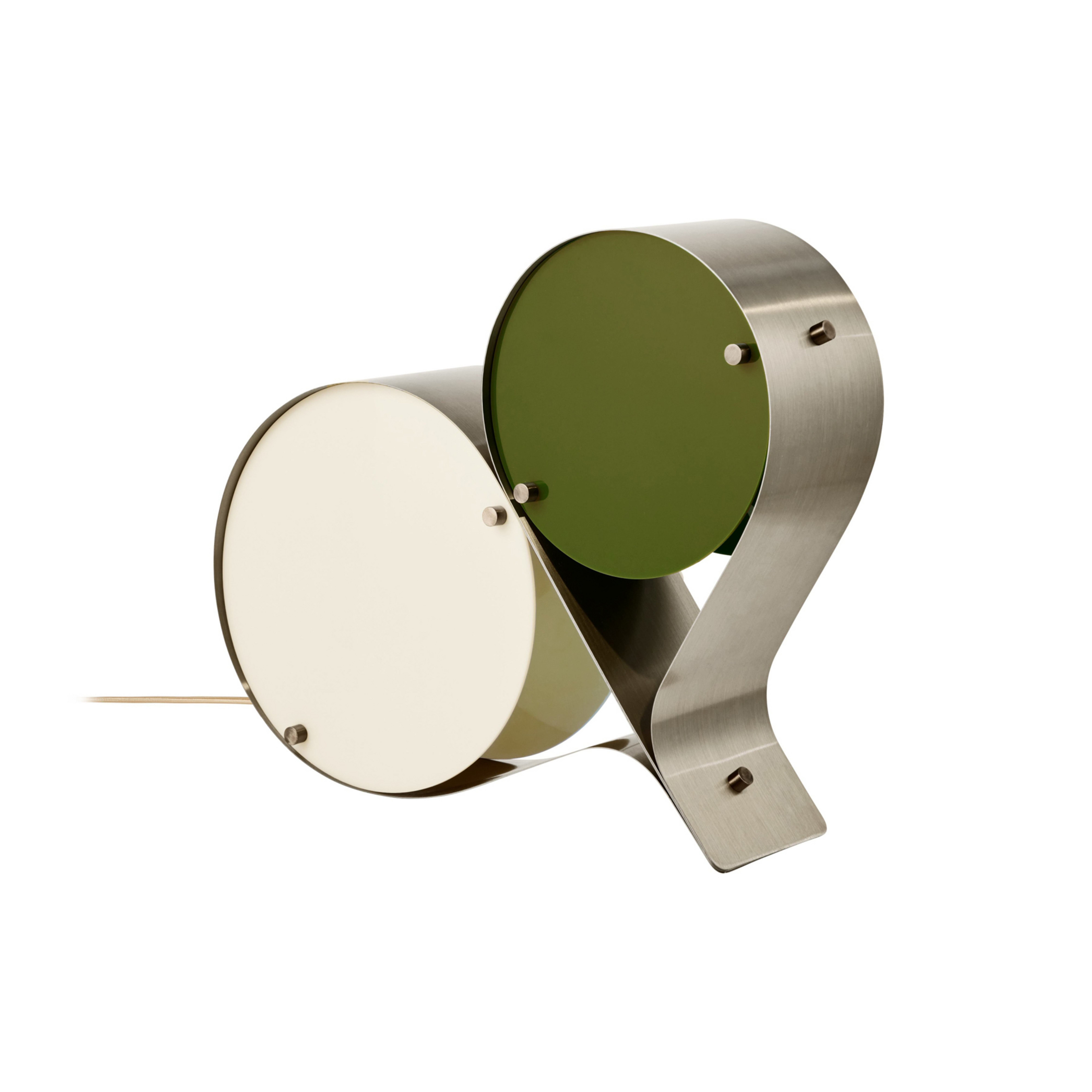 Coppia Tischleuchte Bronze Stahl/Ivory/Olive - GUBI