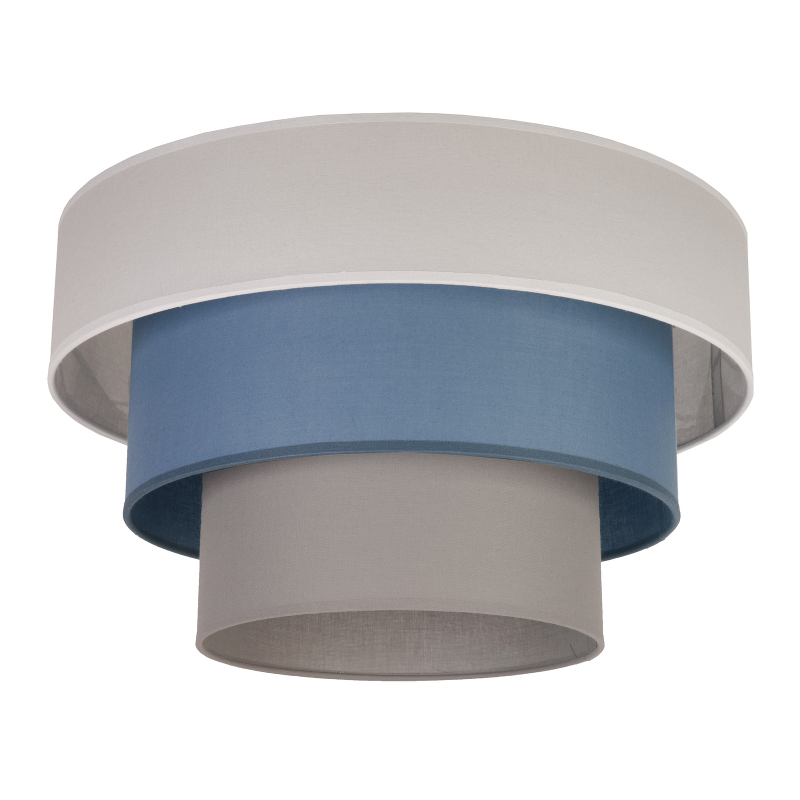 Luneta fabric ceiling light grey/navy blue Ø 60 cm