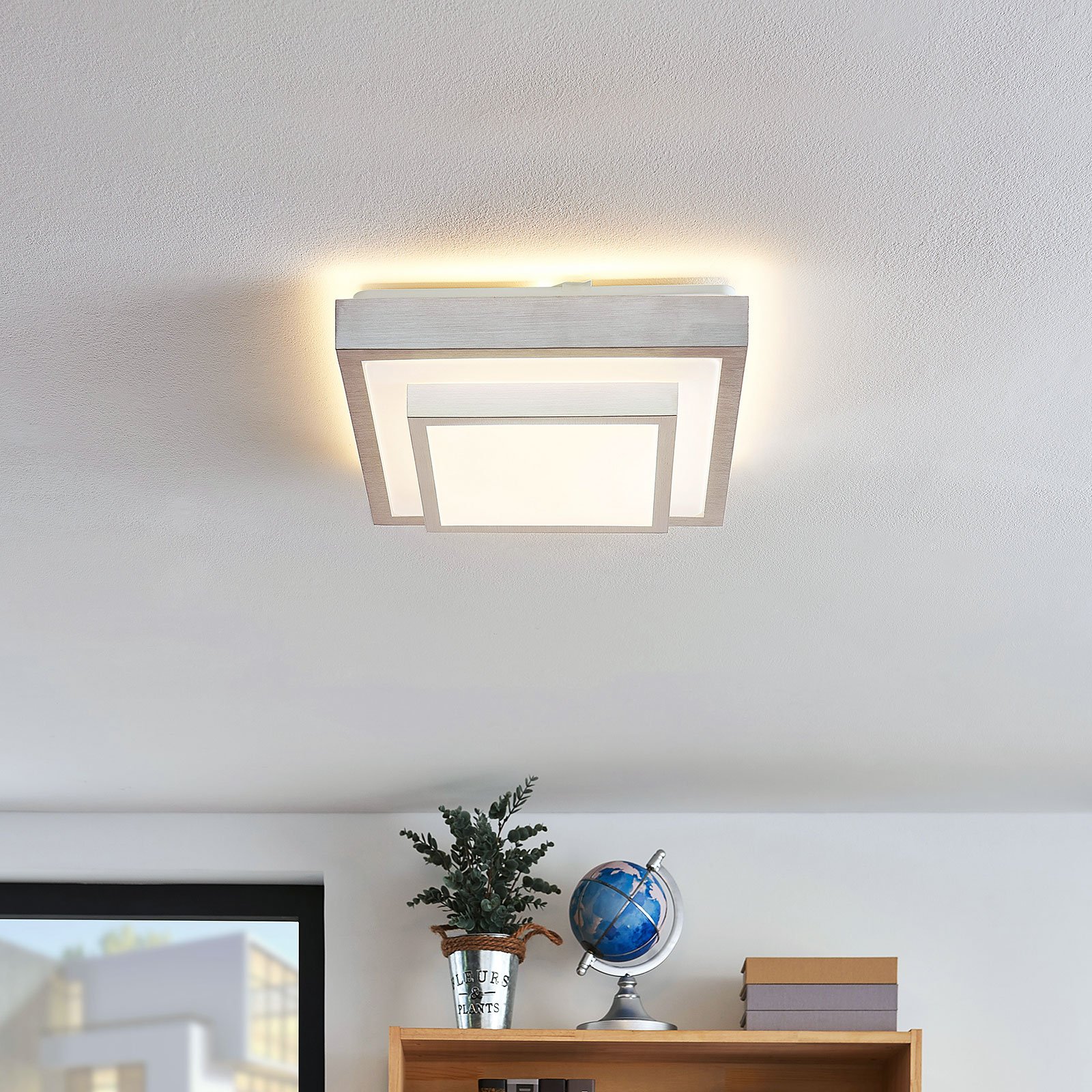 Mirco Ceiling Lamp Alu/White - Lindby