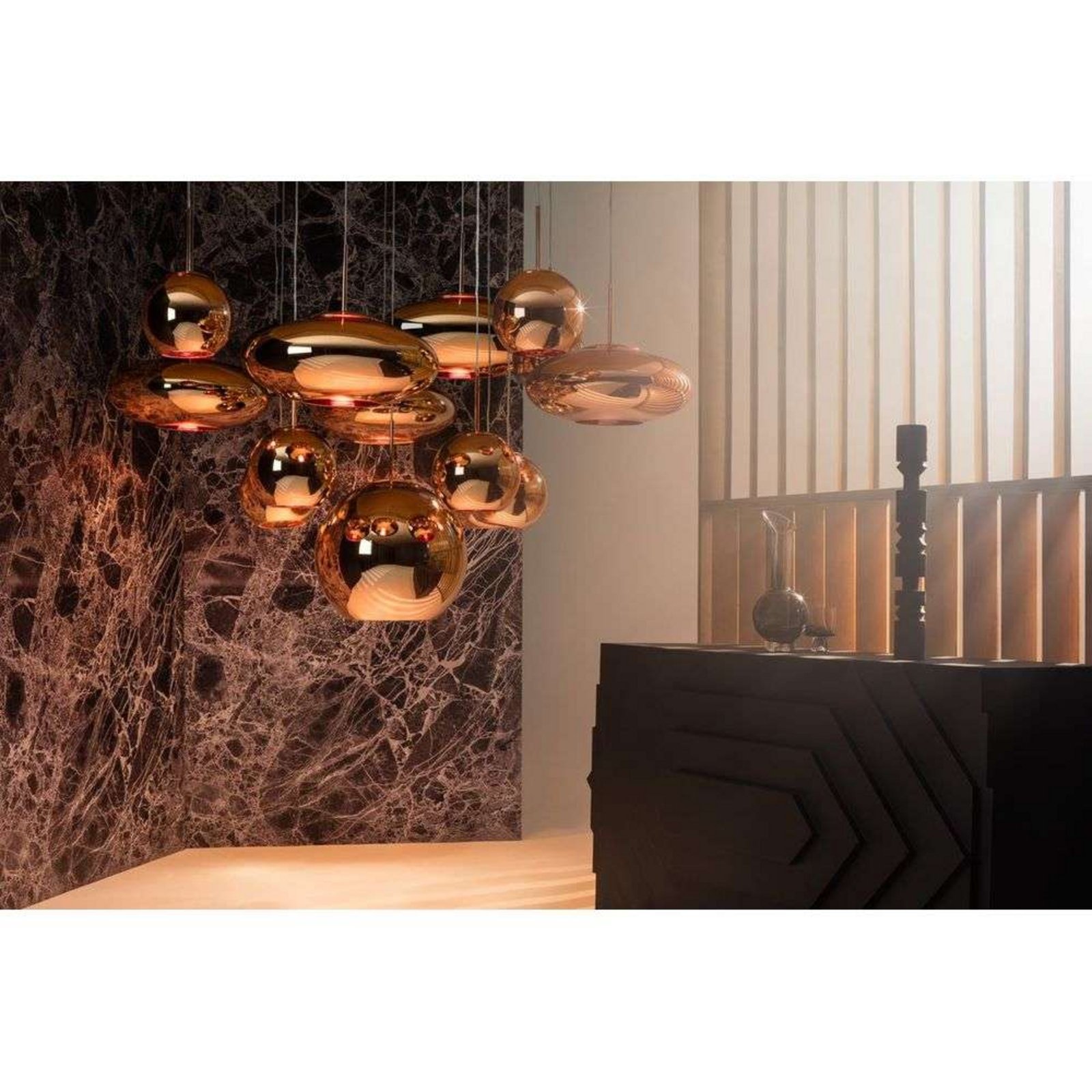 Copper Wide LED Lustră Pendul Ø50 Copper - Tom Dixon