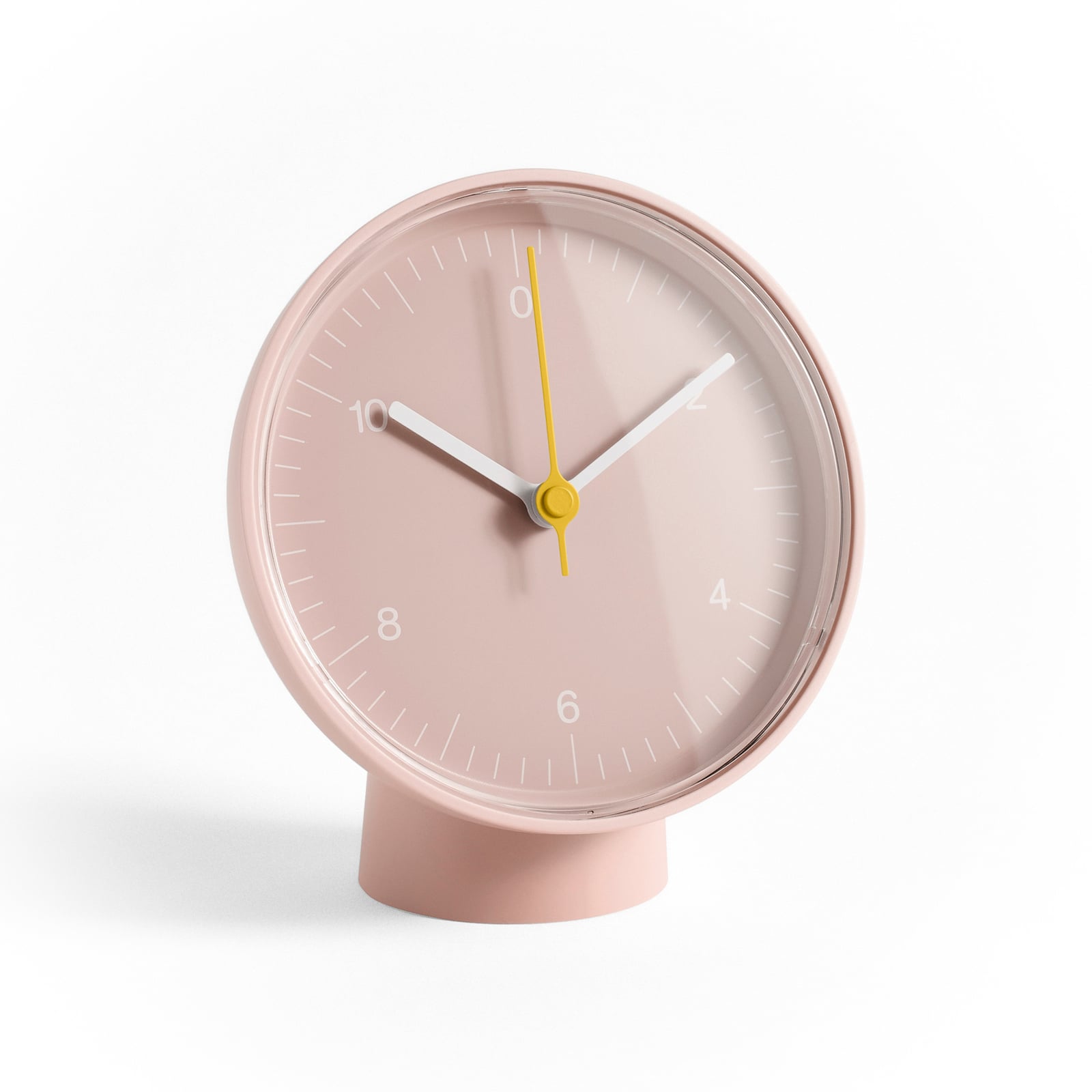 Table Clock Tischuhr pink Kunststoff Höhe 14 cm - HAY