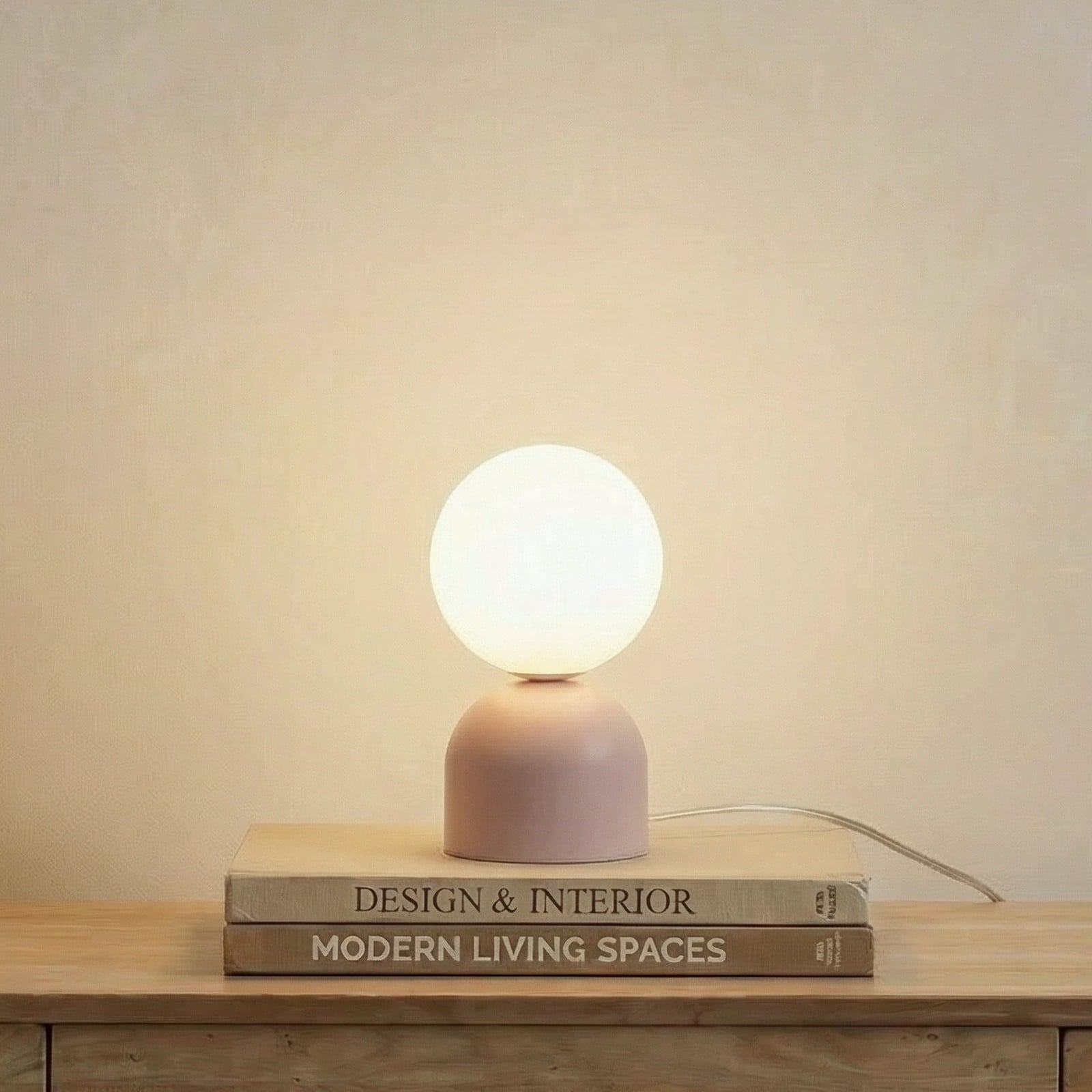 TK Lighting Lampa de masă Miki roz sticlă înălțime 21 cm G9 - Camera copiilor - Viața tânără - roz alb