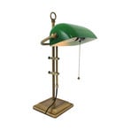 Bureaulamp Ancilla, verstelbaar brons/groen