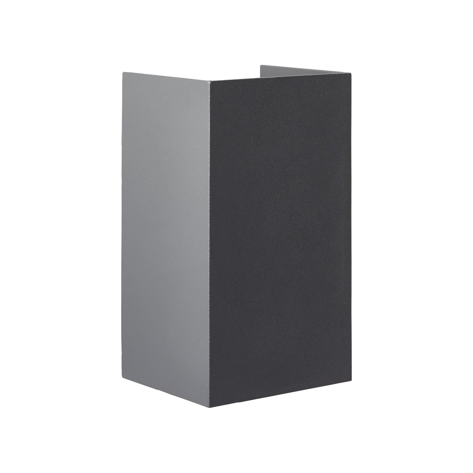 Aplique de exterior LED Hilly, altura 13,6 cm, gris oscuro, metal