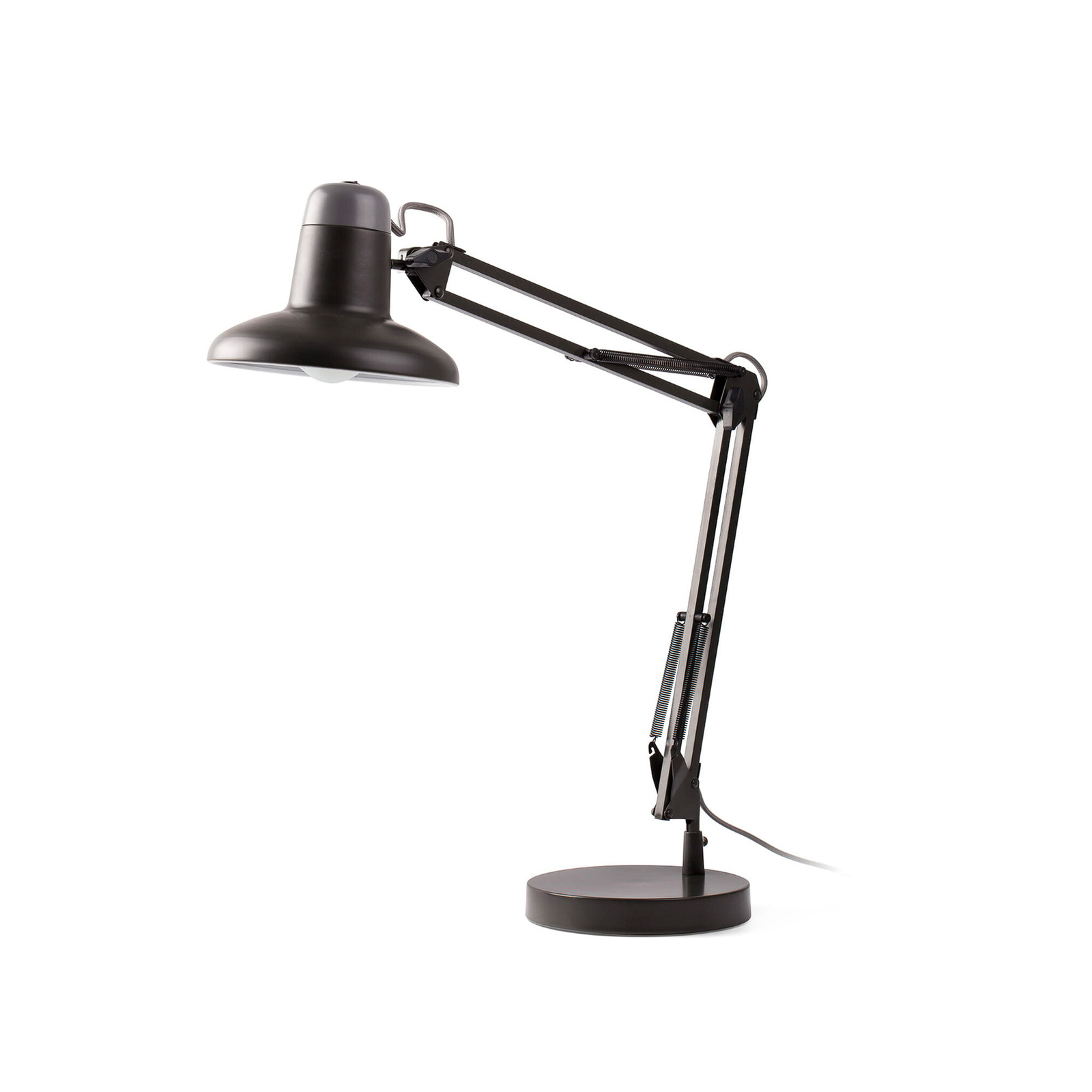 Lampada da tavolo Snap, grigio scuro, acciaio, altezza 57 cm