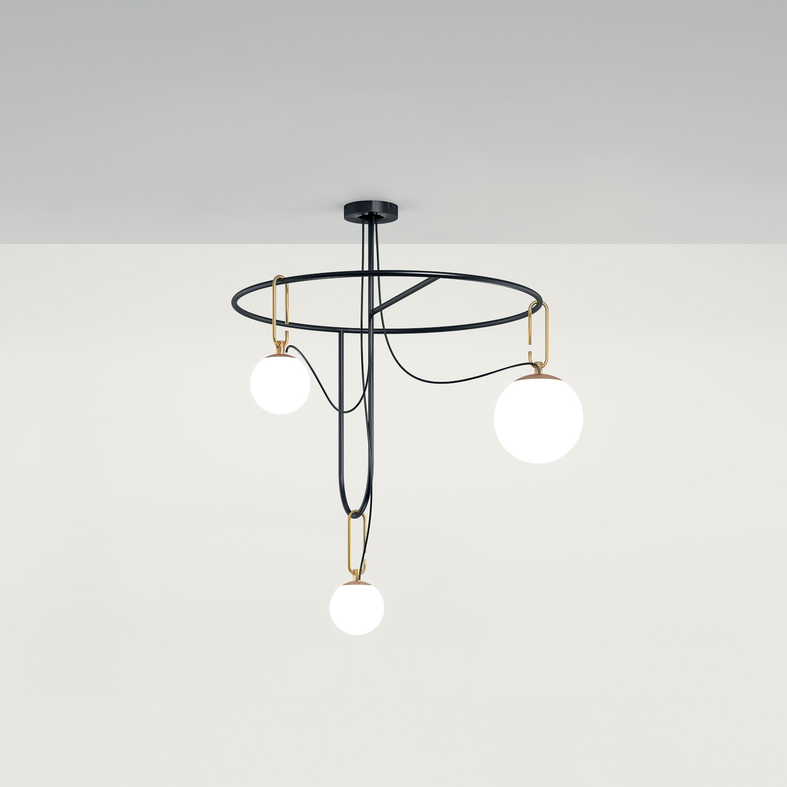 Artemide nh S4 hanglamp, 3-lamps