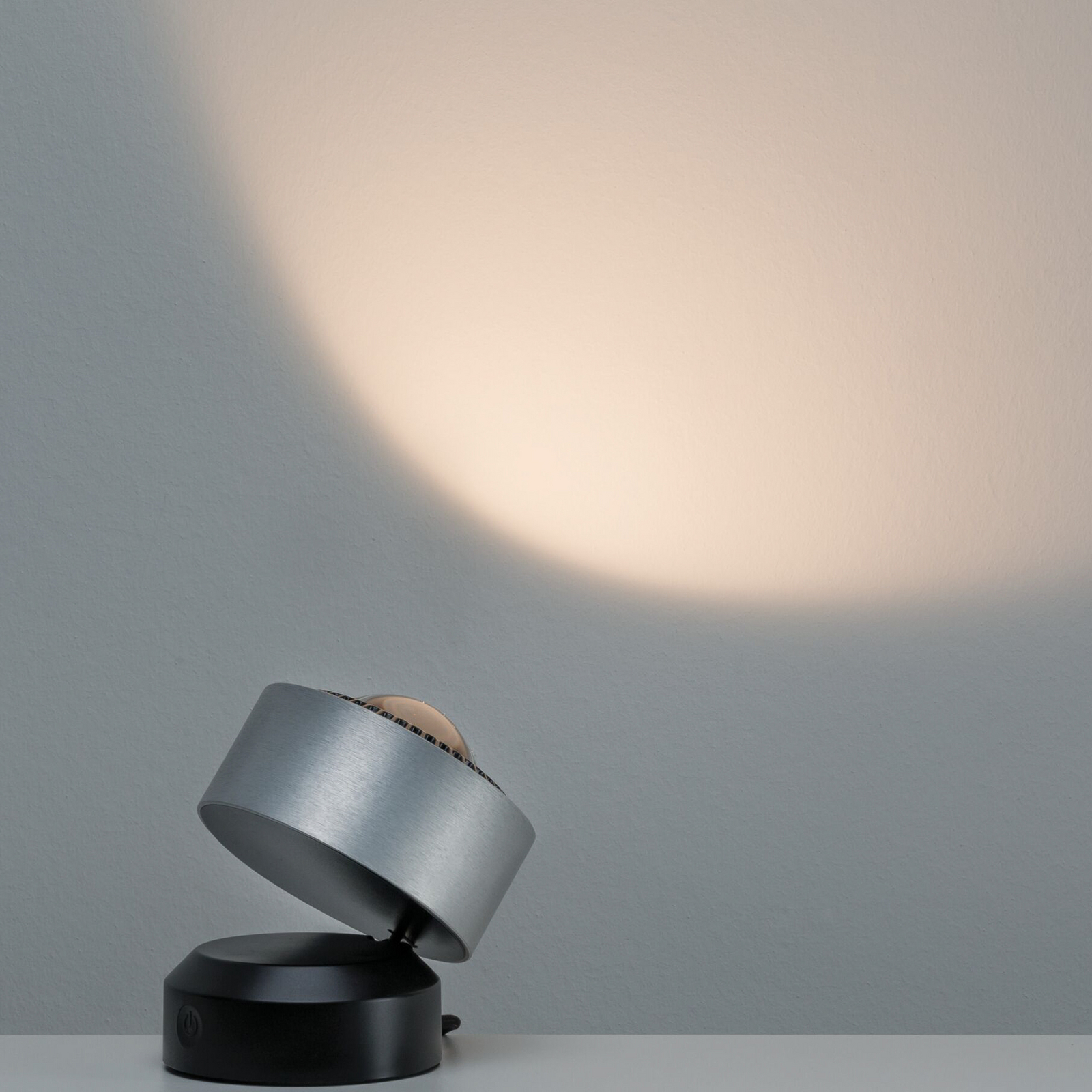 lampe à poser Aldan à intensité variable Noir/aluminium brossé - Paulmann