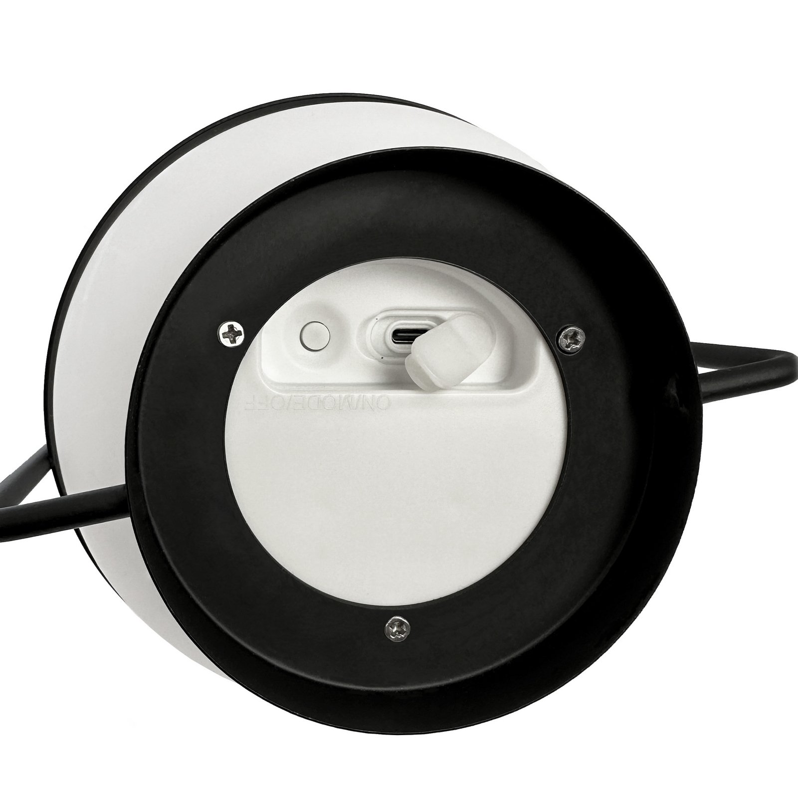 Dyberg Larsen aurinkokäyttöinen LED-lamppu Summer, valkoinen/musta korkeus 26 cm