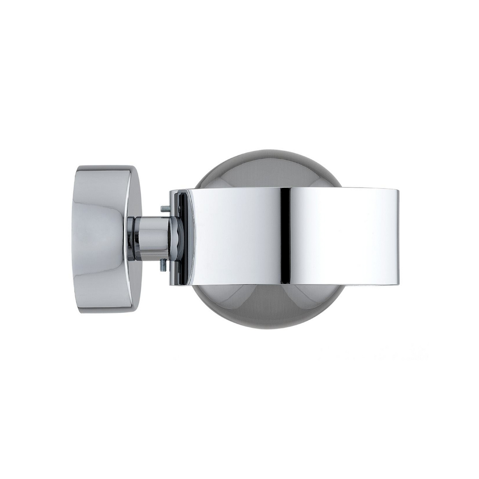 Mado wall light, chrome-coloured steel, smoked glass, 1-bulb