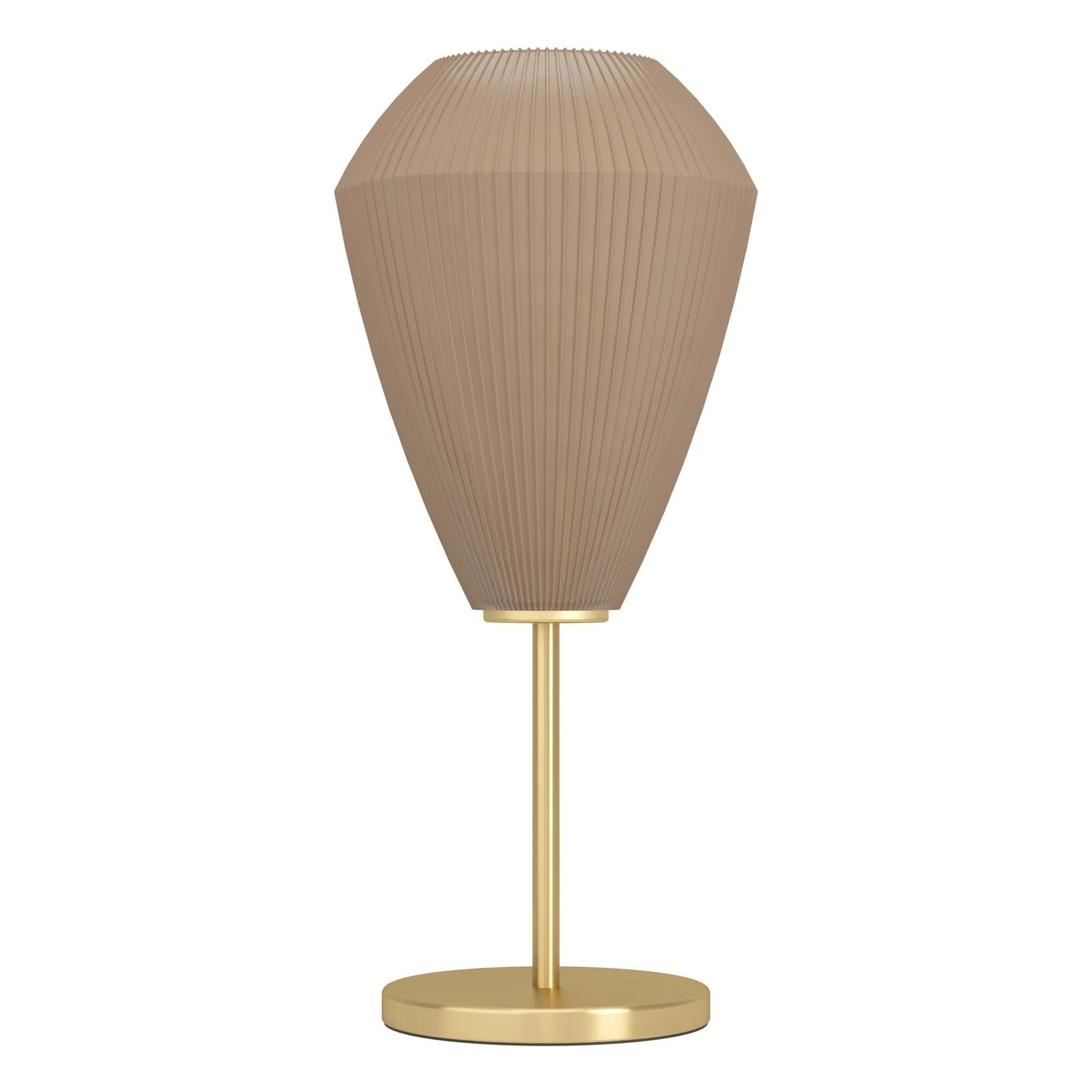 Caprarola bordlampe, høyde 46 cm, sandfarget/messing, glass