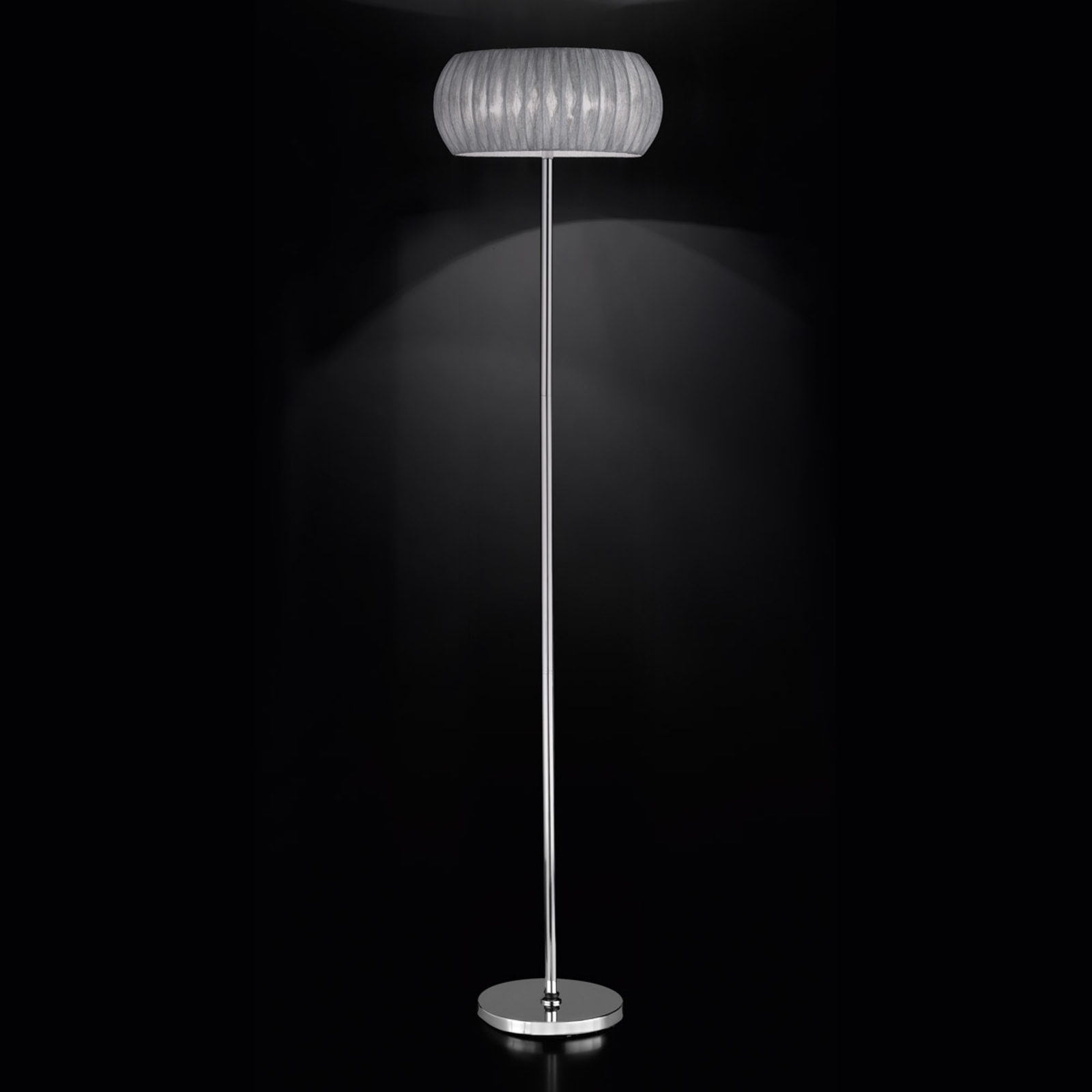 Perenz Amaru floor lamp with fabric lampshade 40 cm, for Living / Dining Room, metal, fabric, E27, 60 W, energy efficiency: A++, H: 175 cm