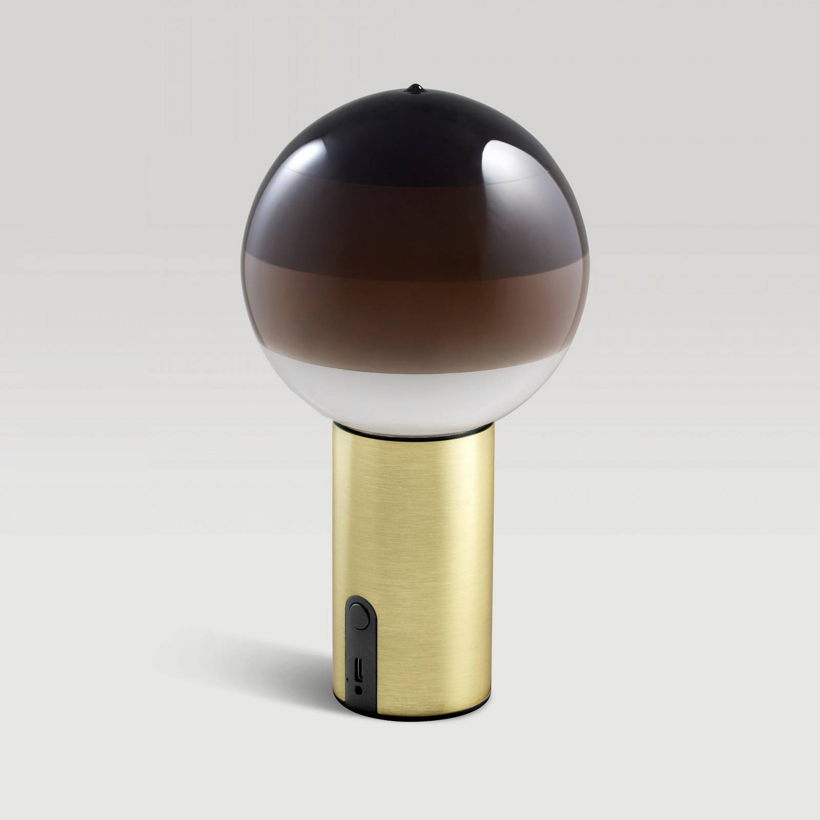 MARSET Akku-Tischlampe Dipping Light, braun/messing, dimmbar günstig online kaufen