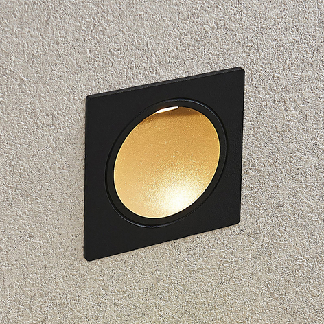 LED-Wandeinbauleuchte Pordis, IP65, eckig