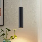 Lampa wisząca Prios Neliyah, Ø 6 cm, czarna, metal, GU10