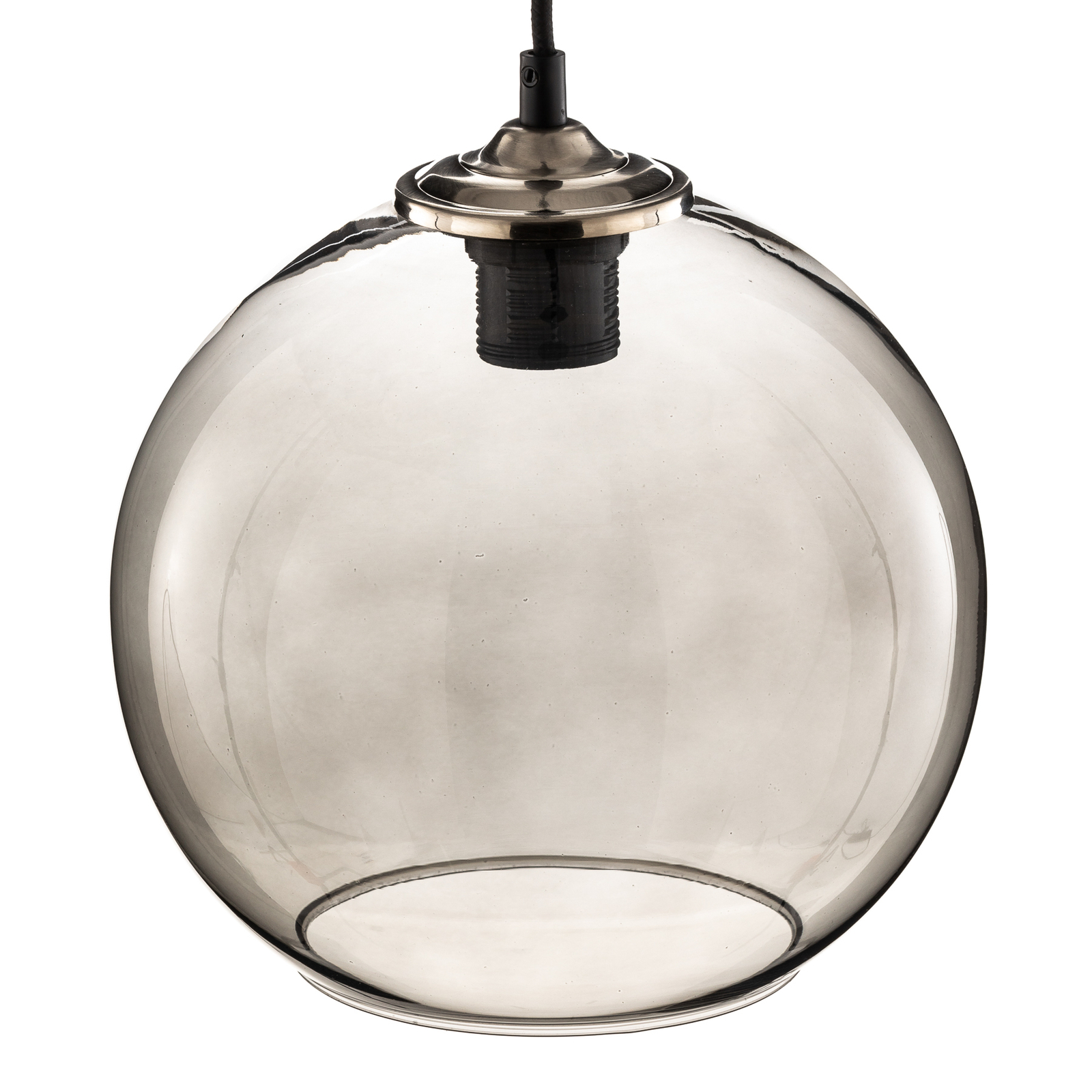 Hanging light ball glass ball shade smoke grey Ø25cm