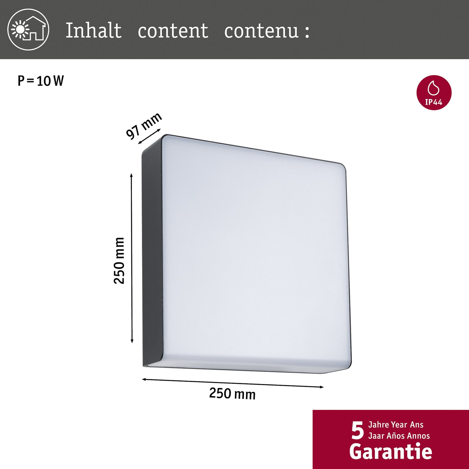 Azalena Outdoor Wall Lamp SWR Anthracite - Paulmann