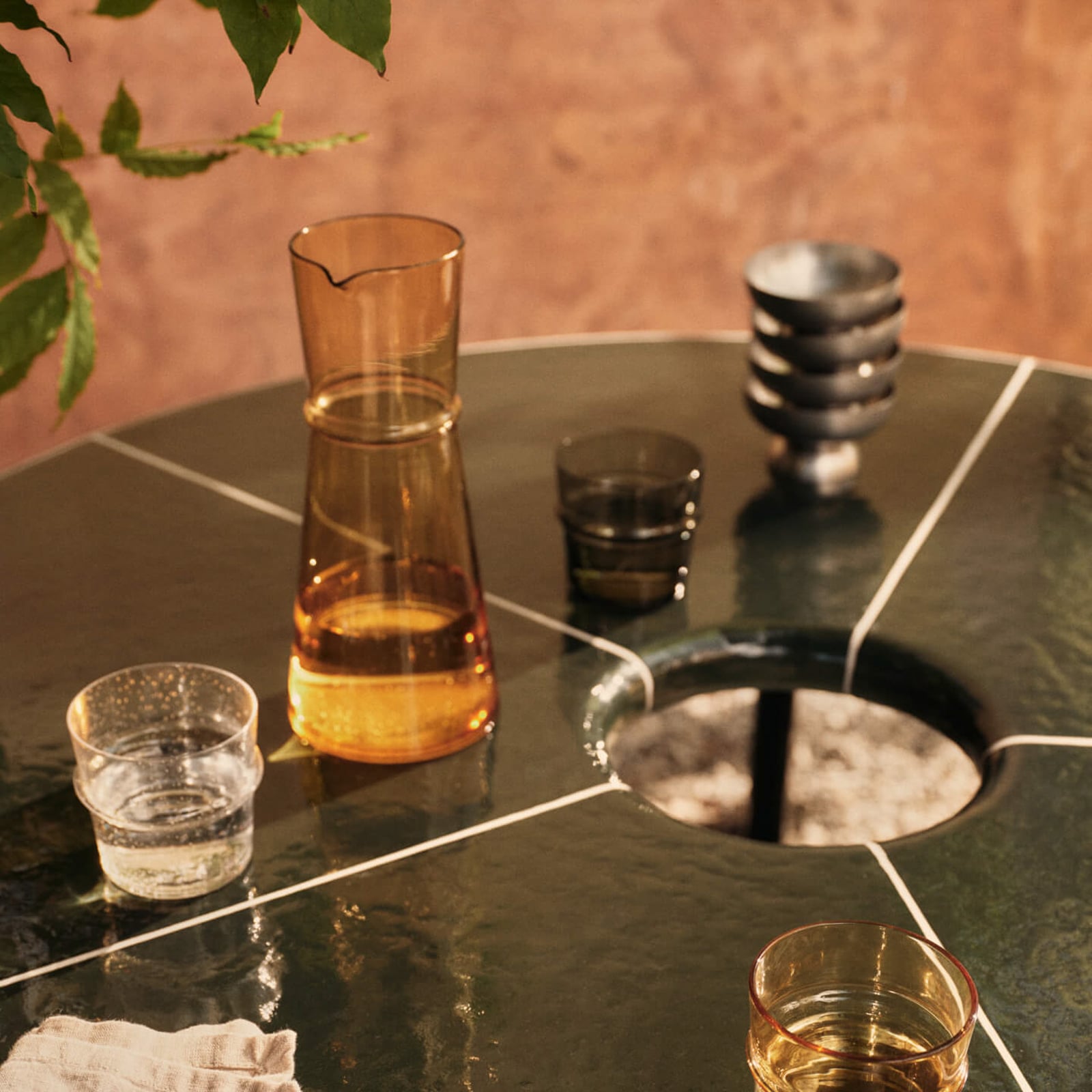 Boya karaf, geel, 1,35 liter, hoogte 25 cm, glas - ferm LIVING