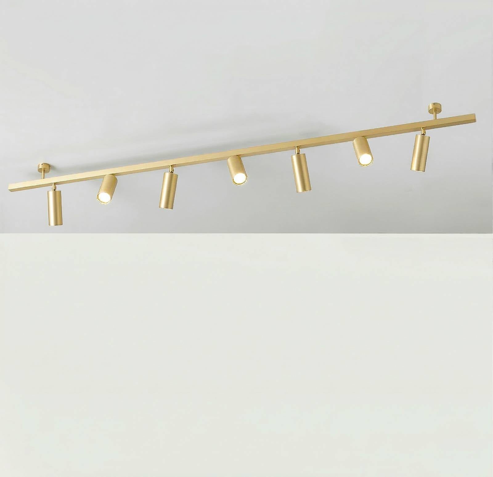 Cremasco Plafonnier 7536, laiton satiné, à 7 lampes, GU10