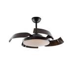 Enzo LED ceiling fan, dimmable, CCT, black