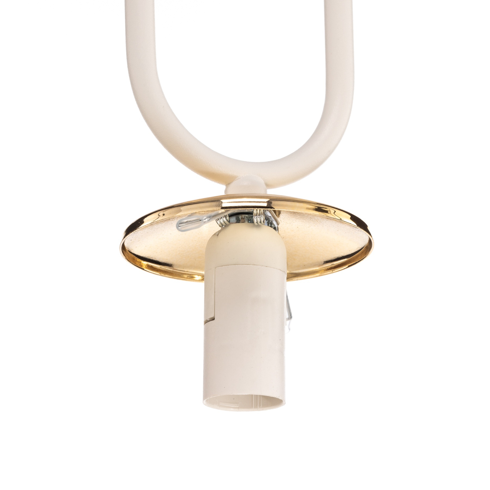 Pendellampa Glam, vit/opal, 1 lampa