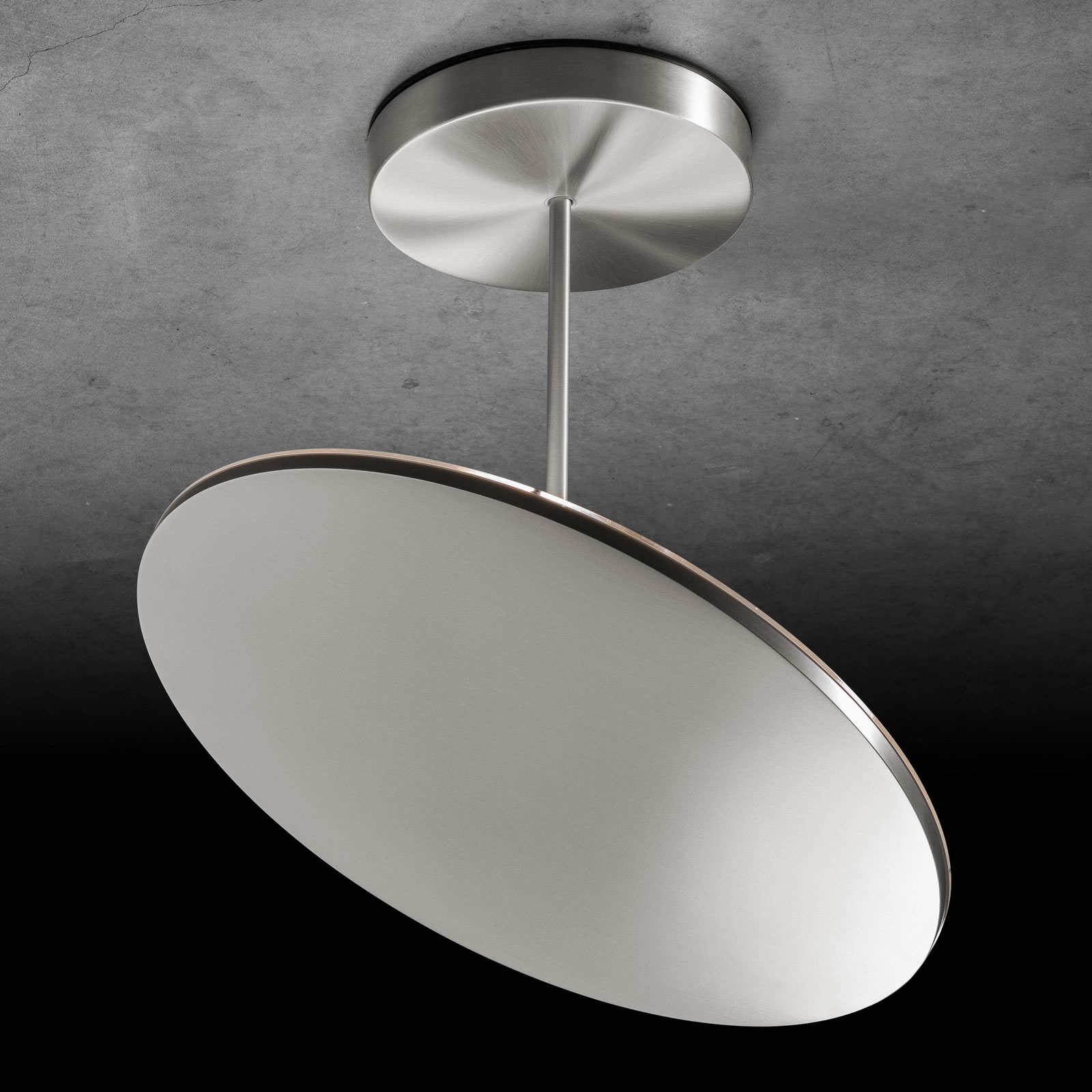 Holtkötter Plano XL LED ceiling lamp aluminium, for Living / Dining Room, aluminium, plastic, 47 W, energy efficiency: A+, H: 39 cm