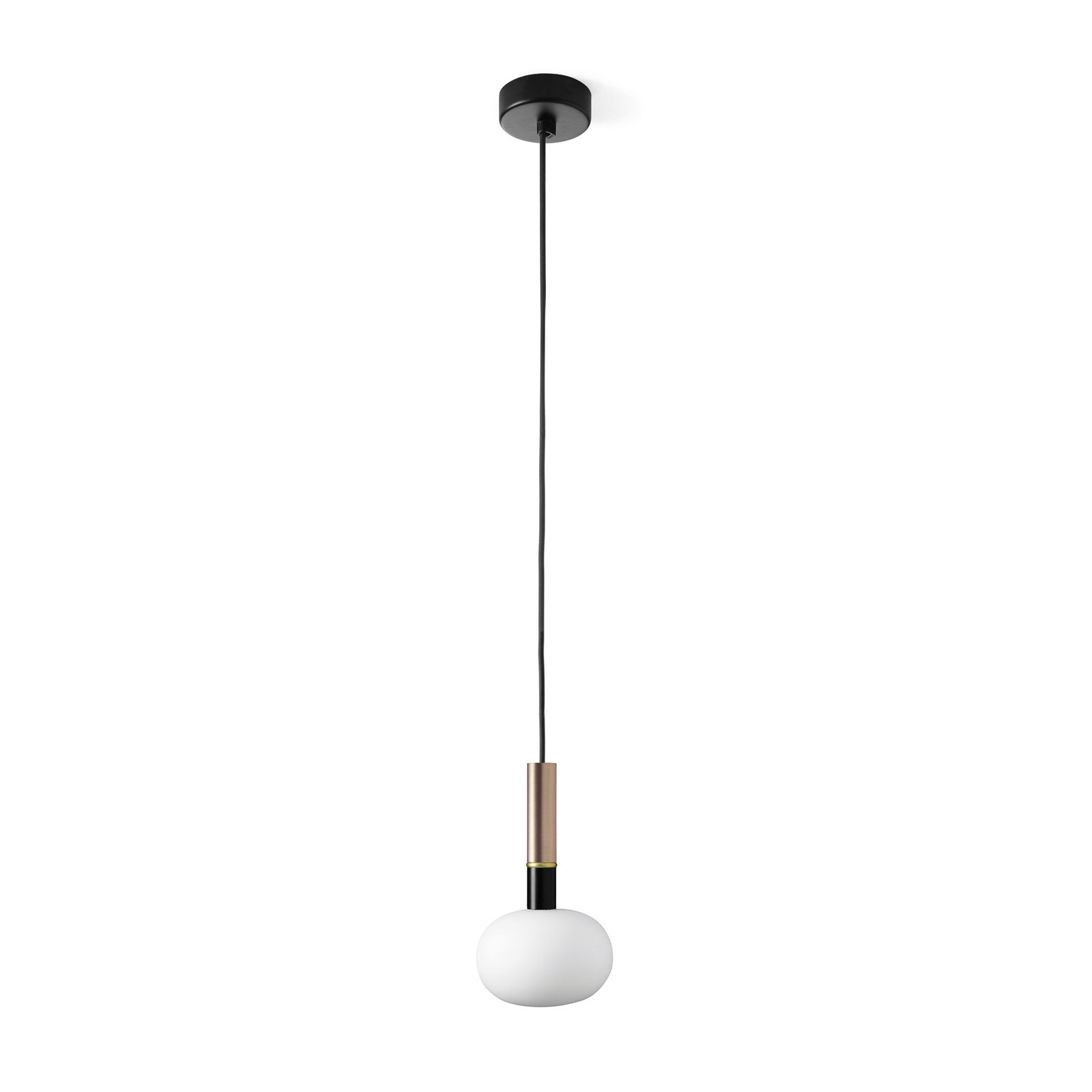Mose pendant light, 1-bulb, height 25 cm, copper