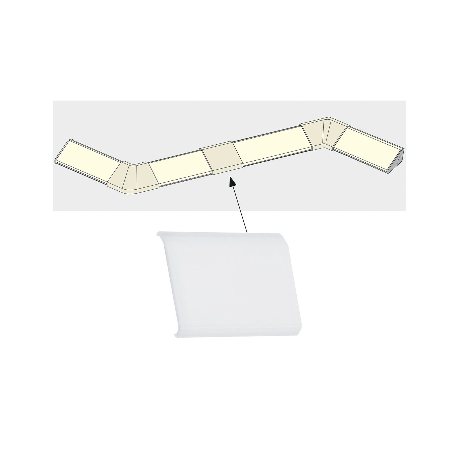 Connector caps for YourLED Delta profile, set of 4