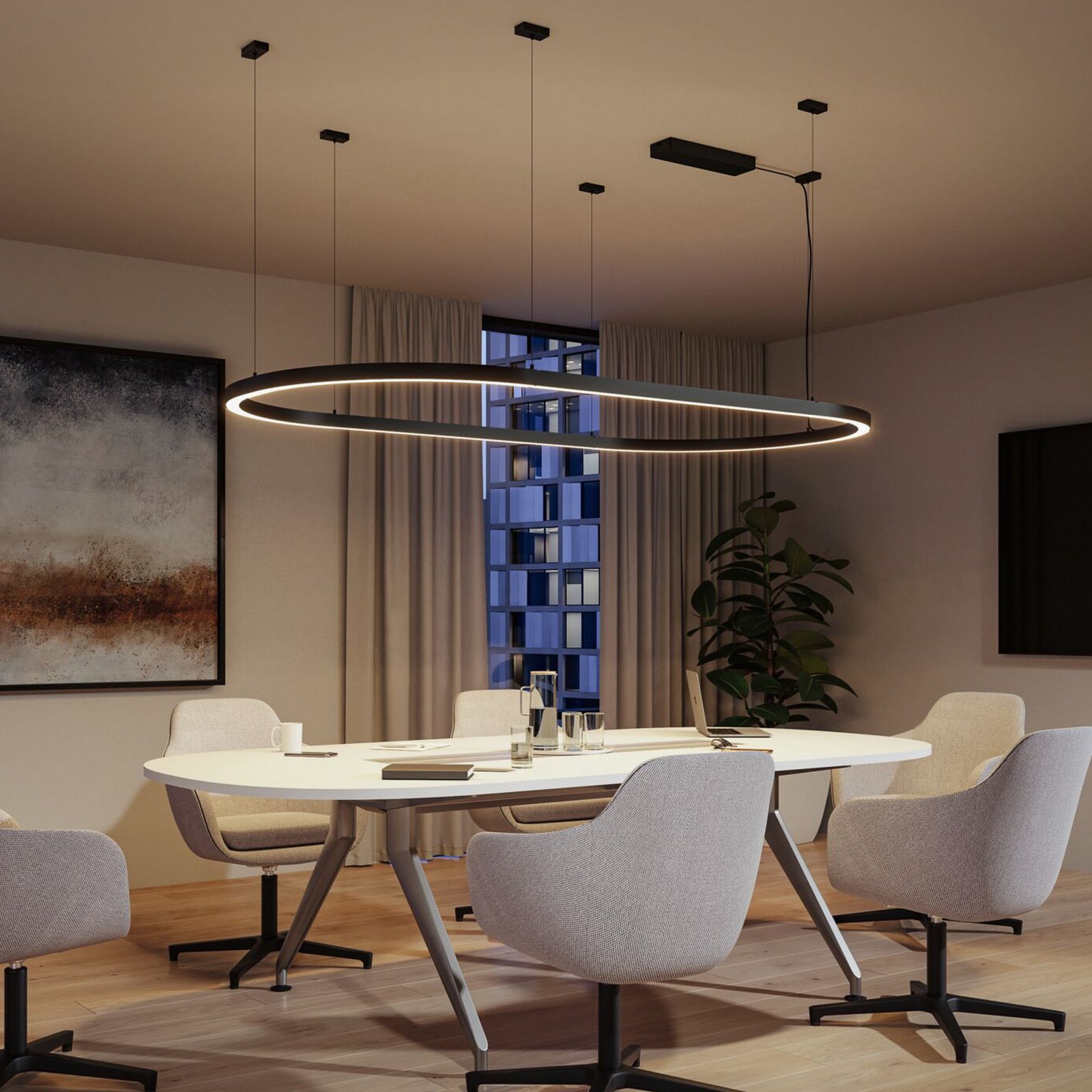 Copertura Paulmann Linion, nera, lunghezza 100 cm, plastica