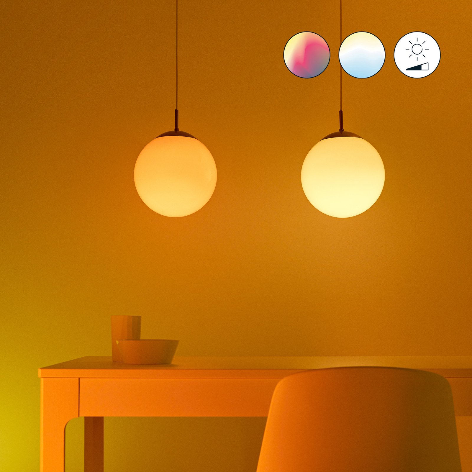 Bulb Smart Color 4,9W 470lm 2200-6500K RGB Crown E27- WiZ