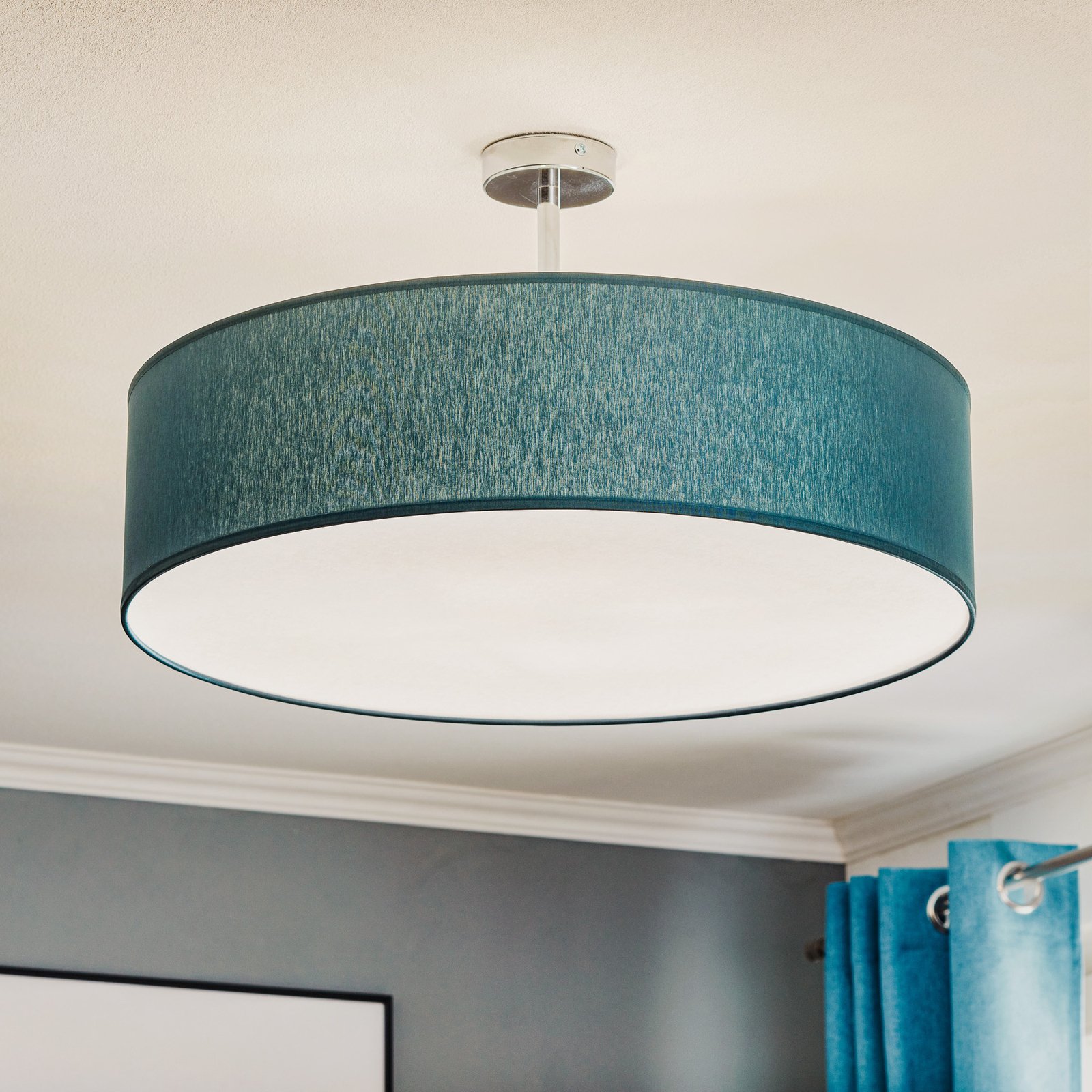 blue semi flush ceiling light