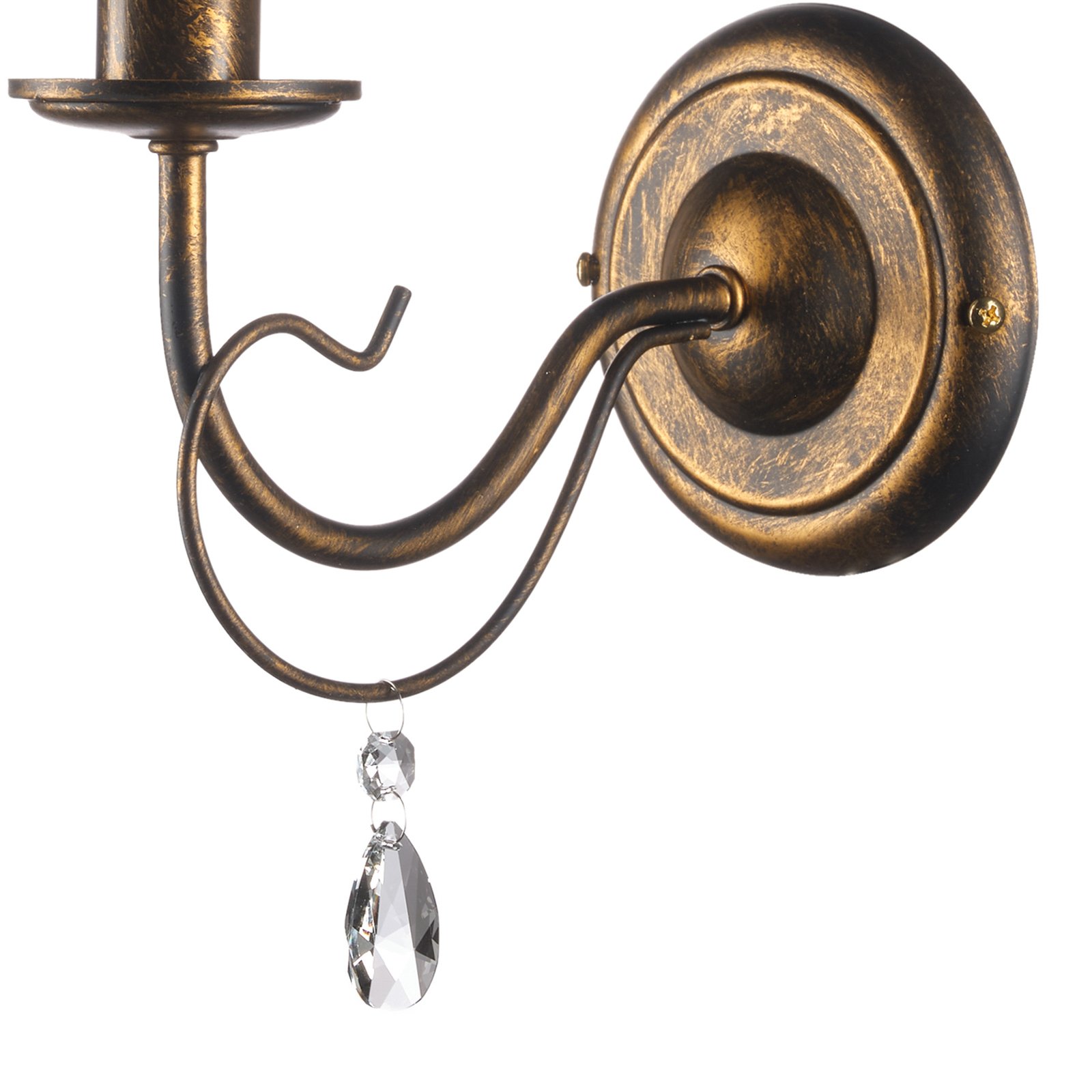 Delia wandlamp, bronskleurig, 1-lamp, breedte 15 cm