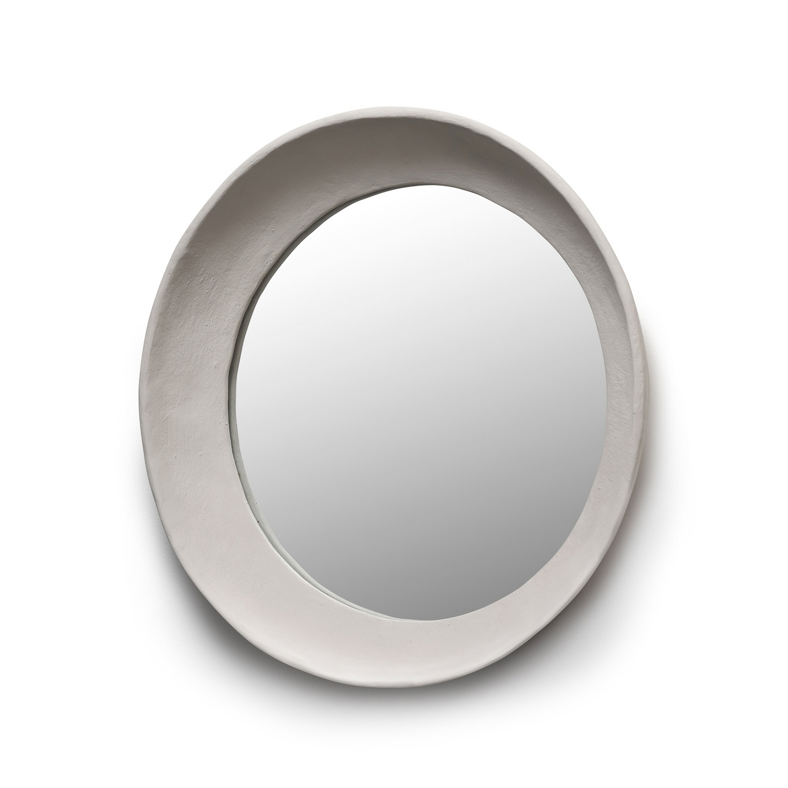 MIRROR WHITE EARTH Specchio da parete, cartapesta, altezza 45 cm - Serax