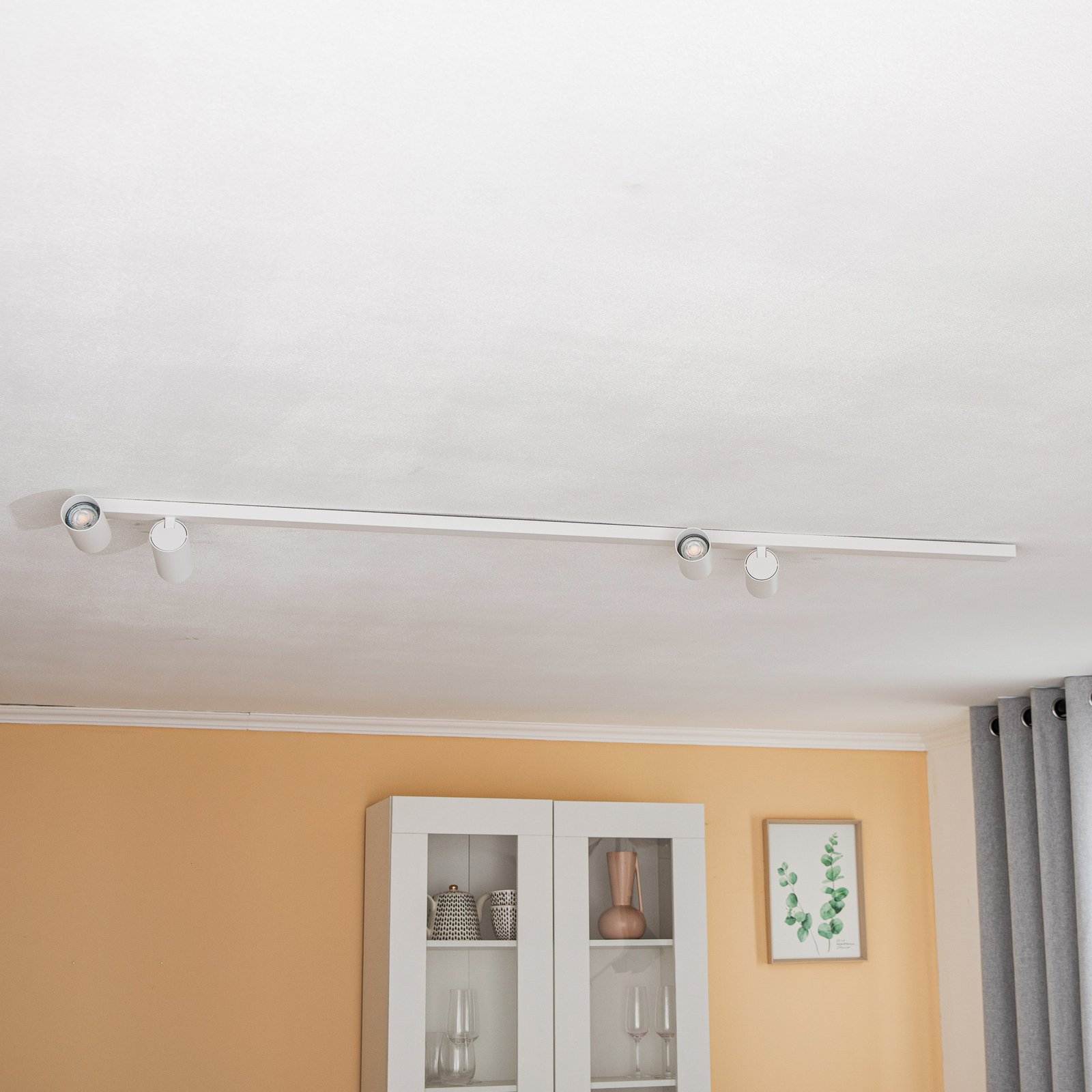 Spot plafond Mono VIII blanc 8 lampes, 2x150 cm