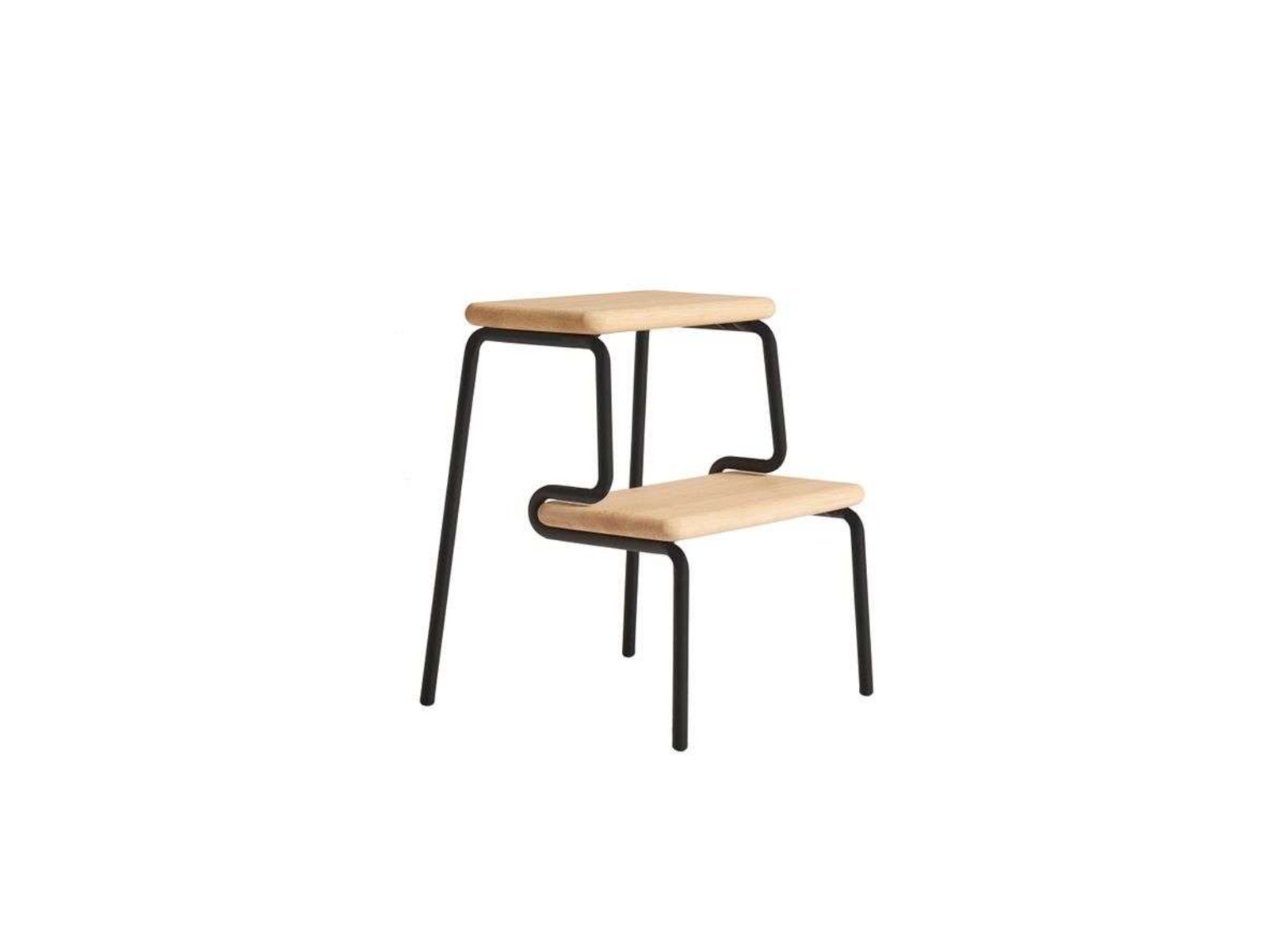 Slalom Step Stool Oak/Black - Woud