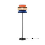 Lampadar Gazebo, portocaliu/albastru/natur, 147 cm, țesătură/rattan