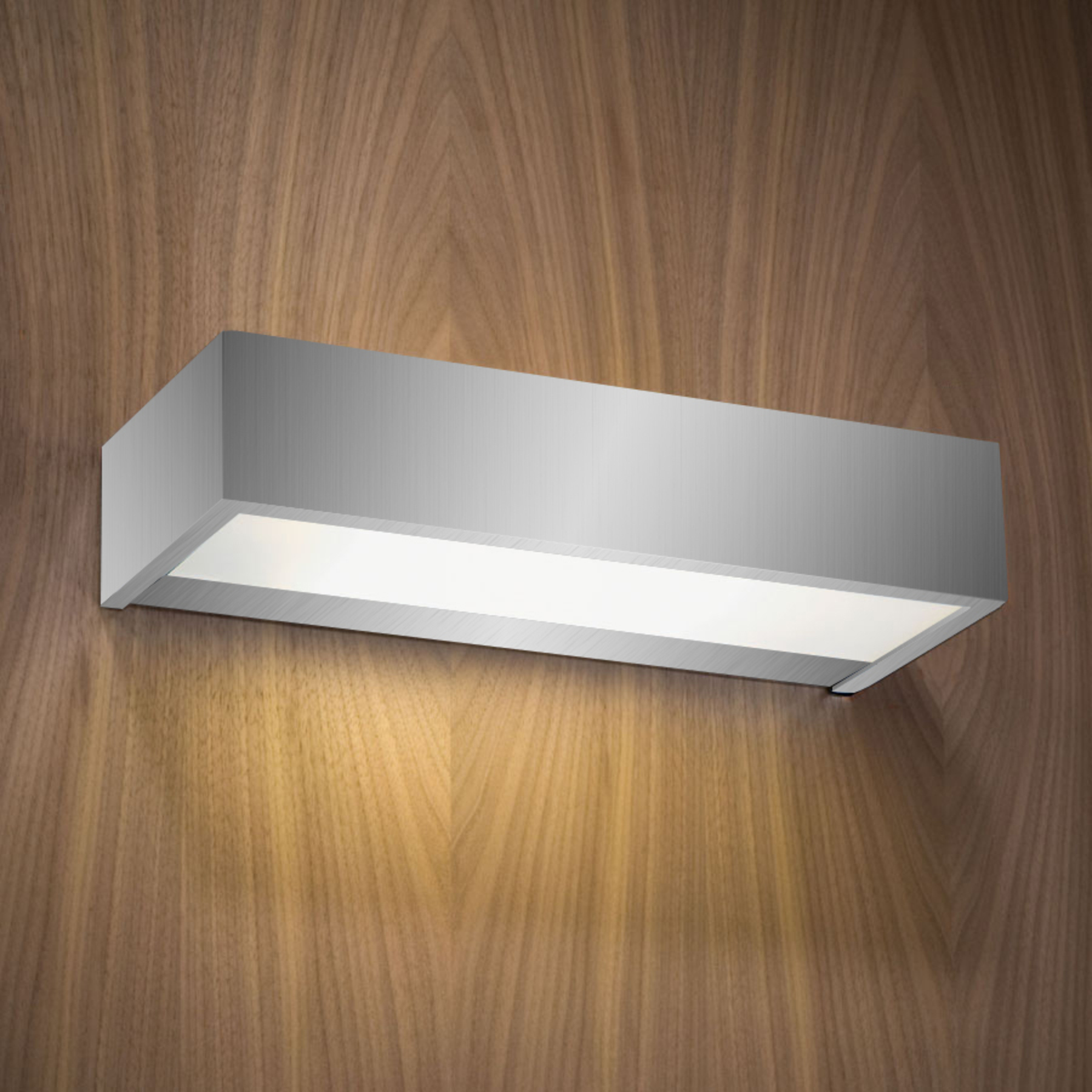 Decor Walther BENI 25 distinctive wall light, nickel, for Workroom / Office, metal, matt glass, R7s 78.3 mm, 100 W, energy efficiency: A++, L: 25 cm, H: 5 cm