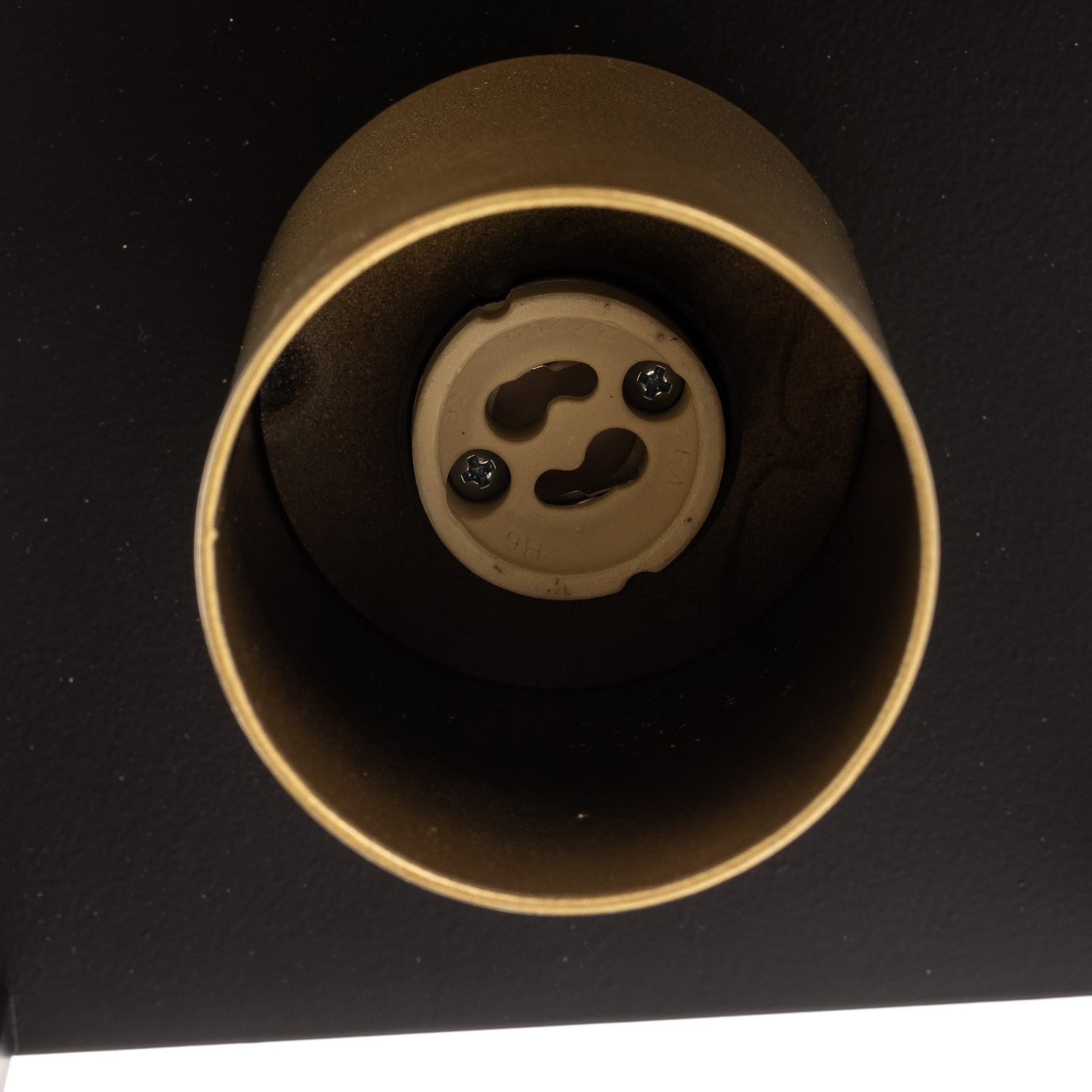 Plafondspot Tiper met frames, 2-lamps, zwart-goud